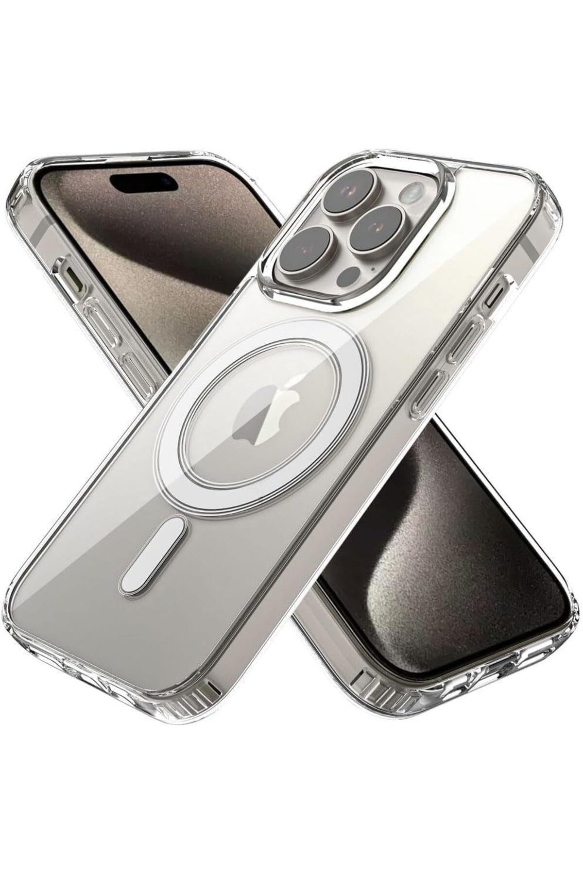 MİLKYADATOYS Apple i phone 13 pro max magsafe kablosuz şarj uyumlu şeffaf kılıf