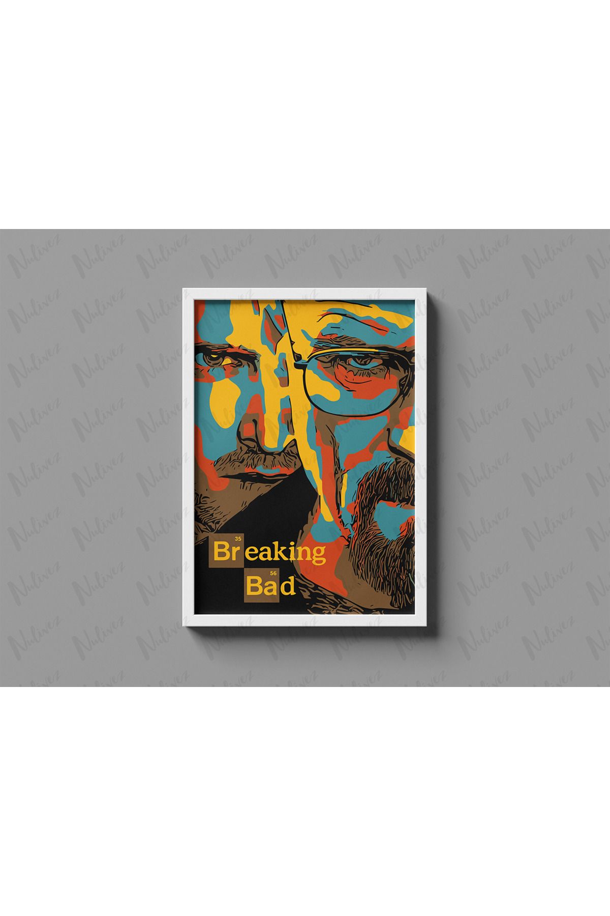 Nulivez Çerçeveli, Breaking Bad Tasarımlı Dekoratif Tablo, 300 Micron Antireflecte Korumalı Tablo
