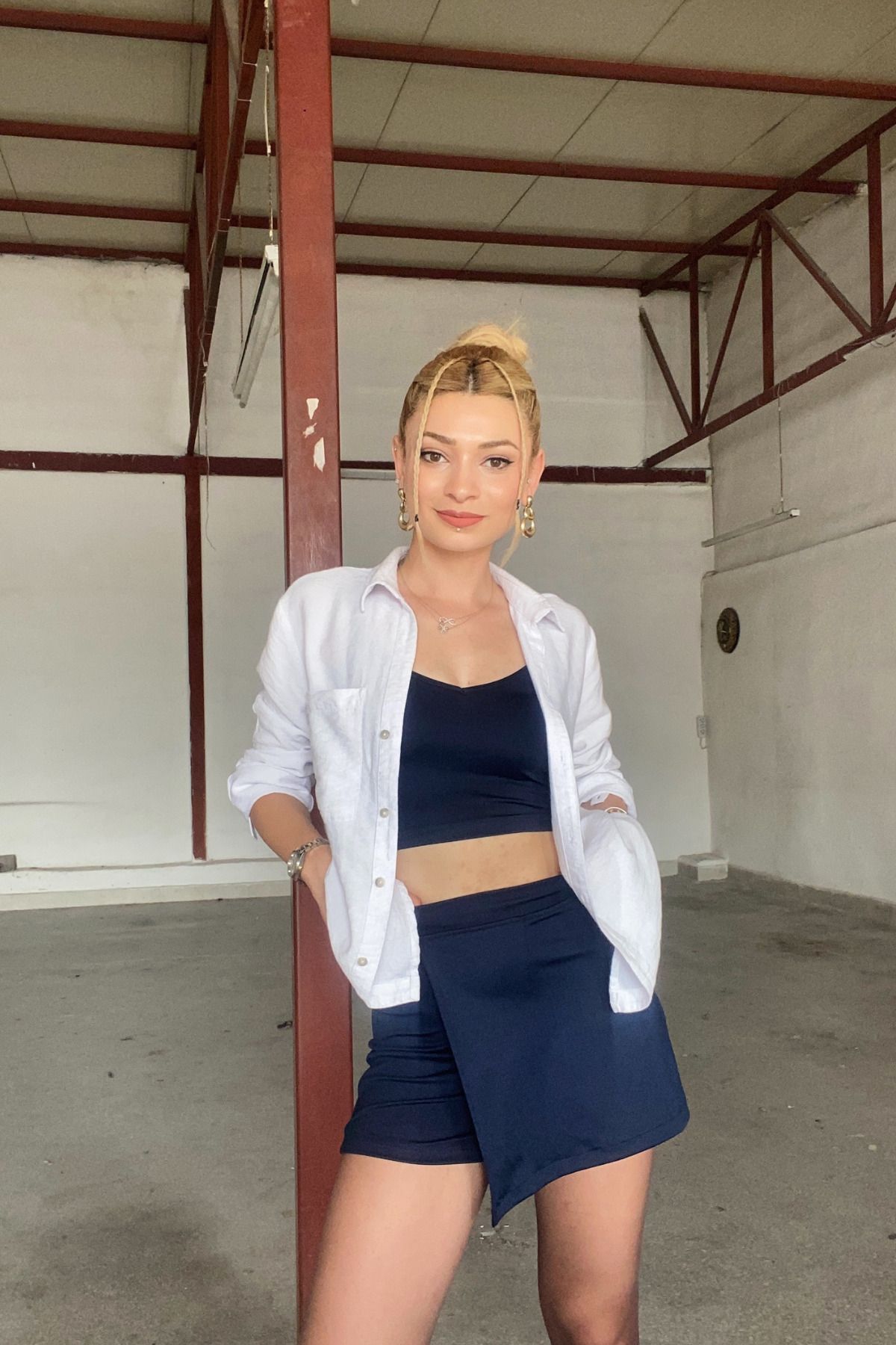moddosa fashion KAPAKLI MİNİ ŞORT ETEK
