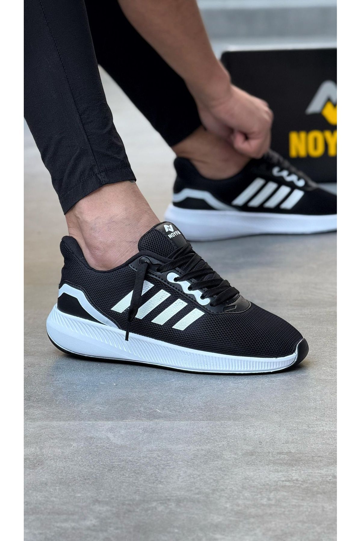 Noyfa taban kalın bez ayakkabı sneaker ayakkabı erkek spor bez spor