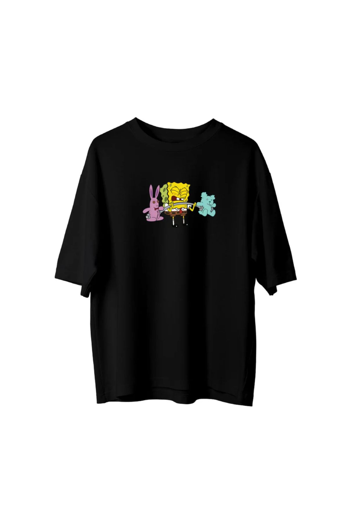 Koklonmoda Büyük Beden Unisex Ağırlık Oyuncak Baskılı Oversize T-Shirt