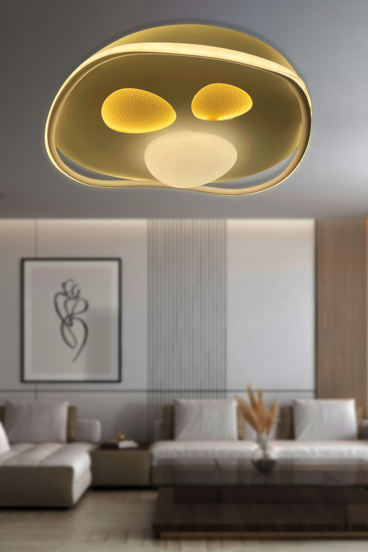 RSCOLLECTIONS Venya Plafonyer Kumandalı Led Avize