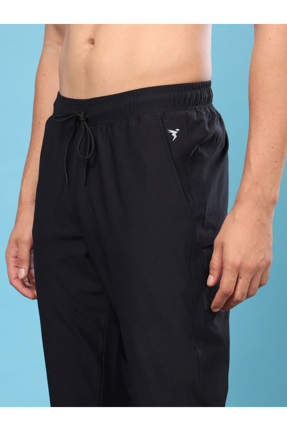 Technosport By Styli-Solid Stretch Joggers with Drawstring 3