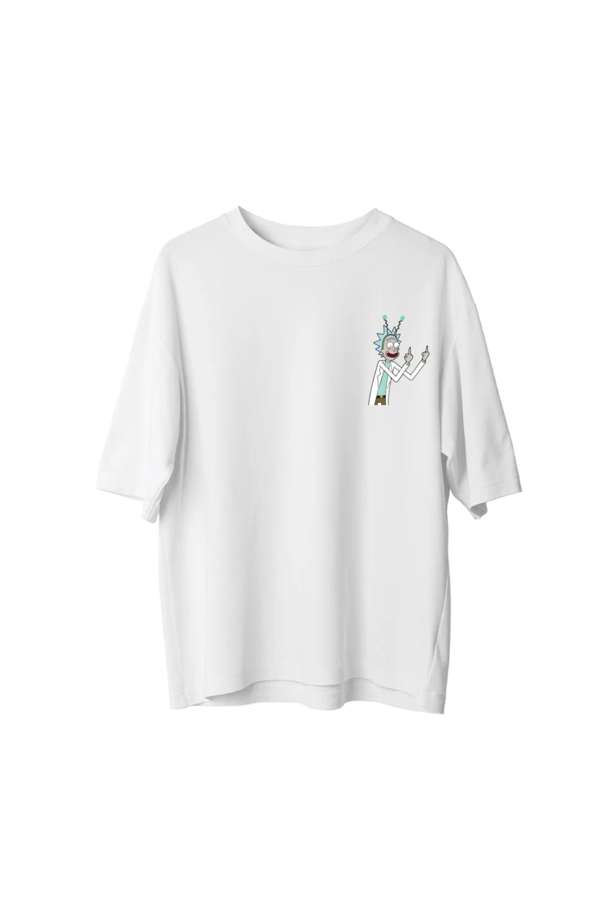 Koklonmoda Büyük Beden Unisex Animasyon Baskılı Oversize T-Shirt