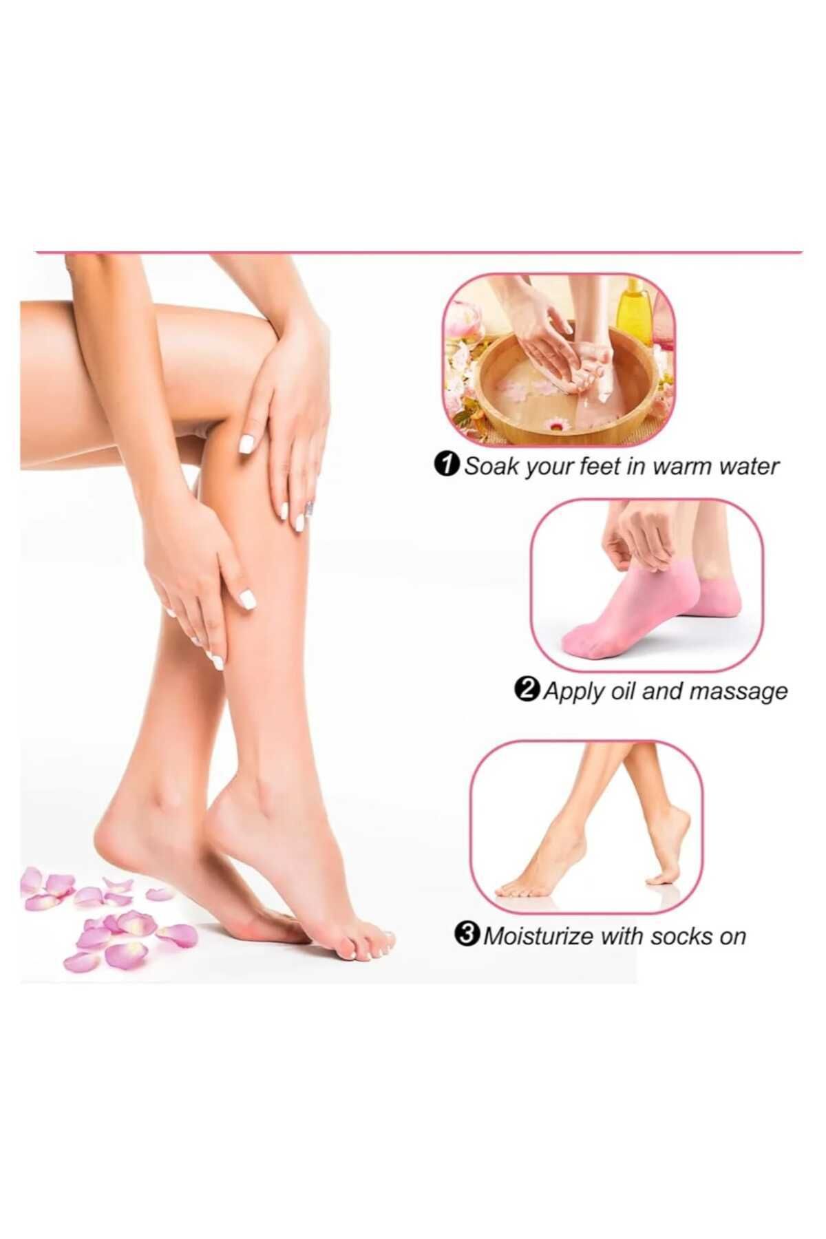 AboutThePerfect Yumuşak ve nemlendirici silikon ayak bakım çorabı, pürüzsüz ve sağlıklı ayaklar için