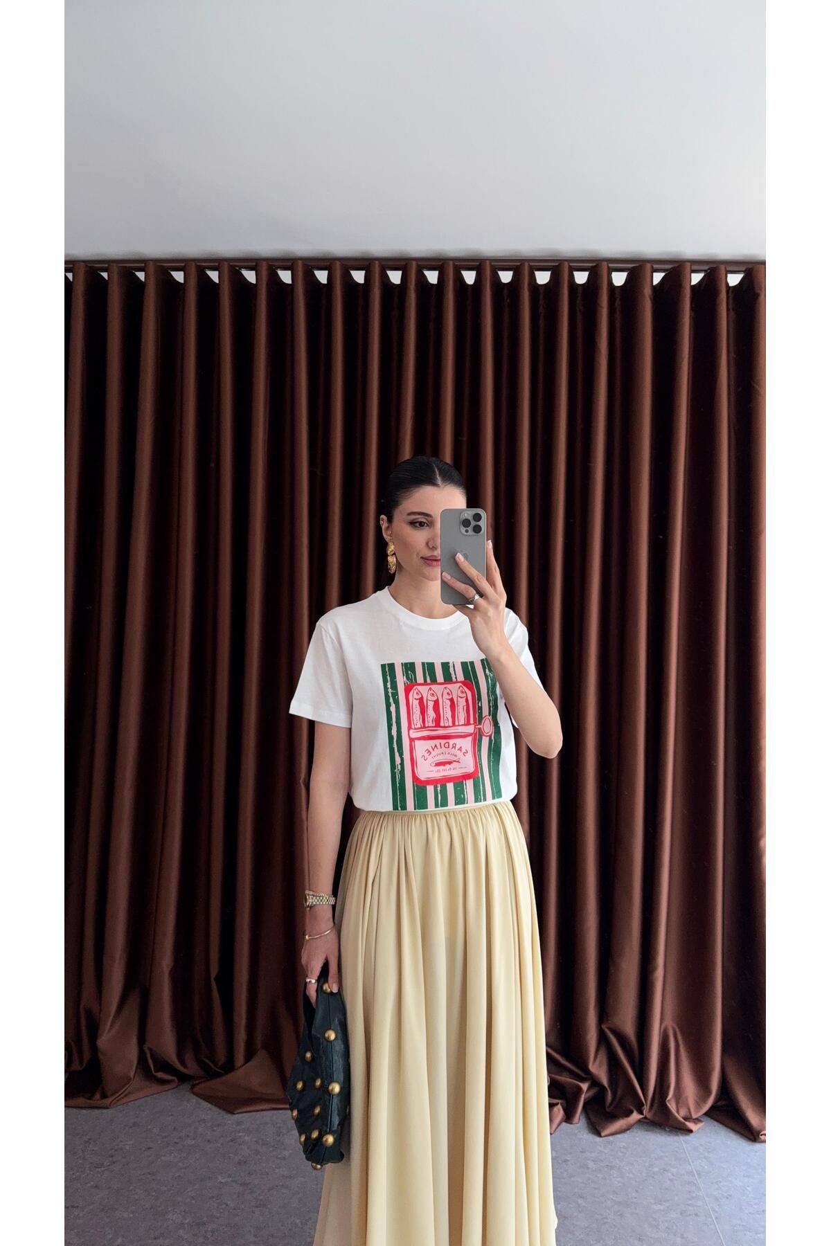 HAZELANNA Sardinies Wild Beyaz Tshirt