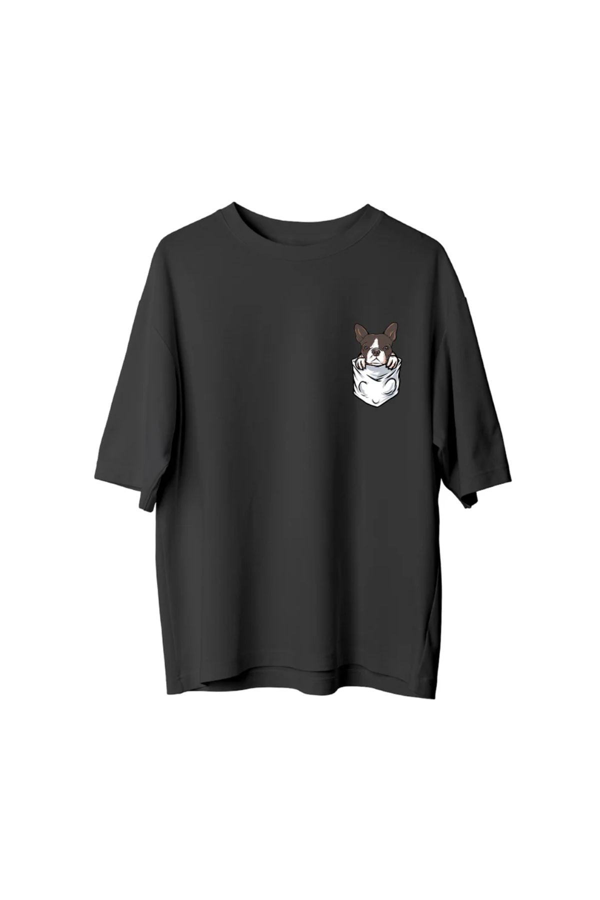 Koklonmoda Unisex Köpüş Baskılı Oversize T-Shirt