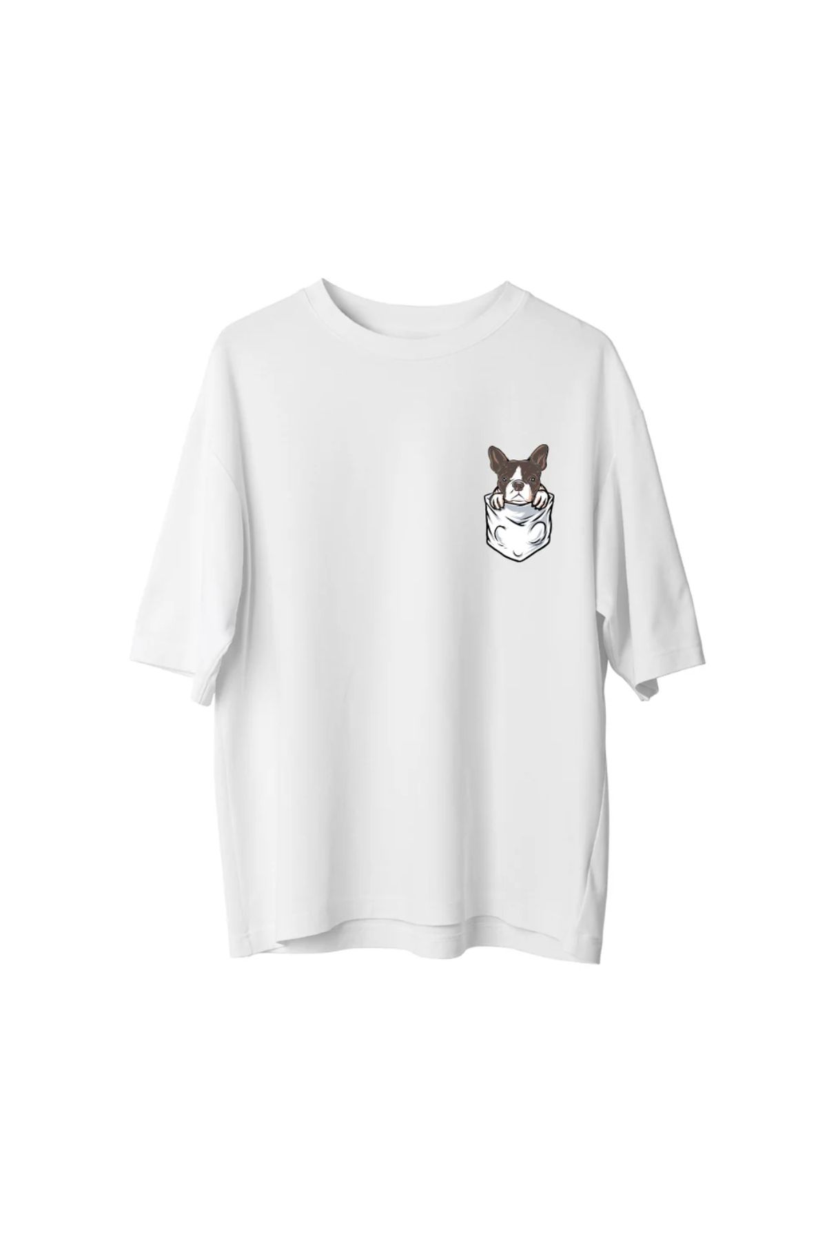 Koklonmoda Büyük Beden Unisex Köpüş Baskılı Oversize T-Shirt