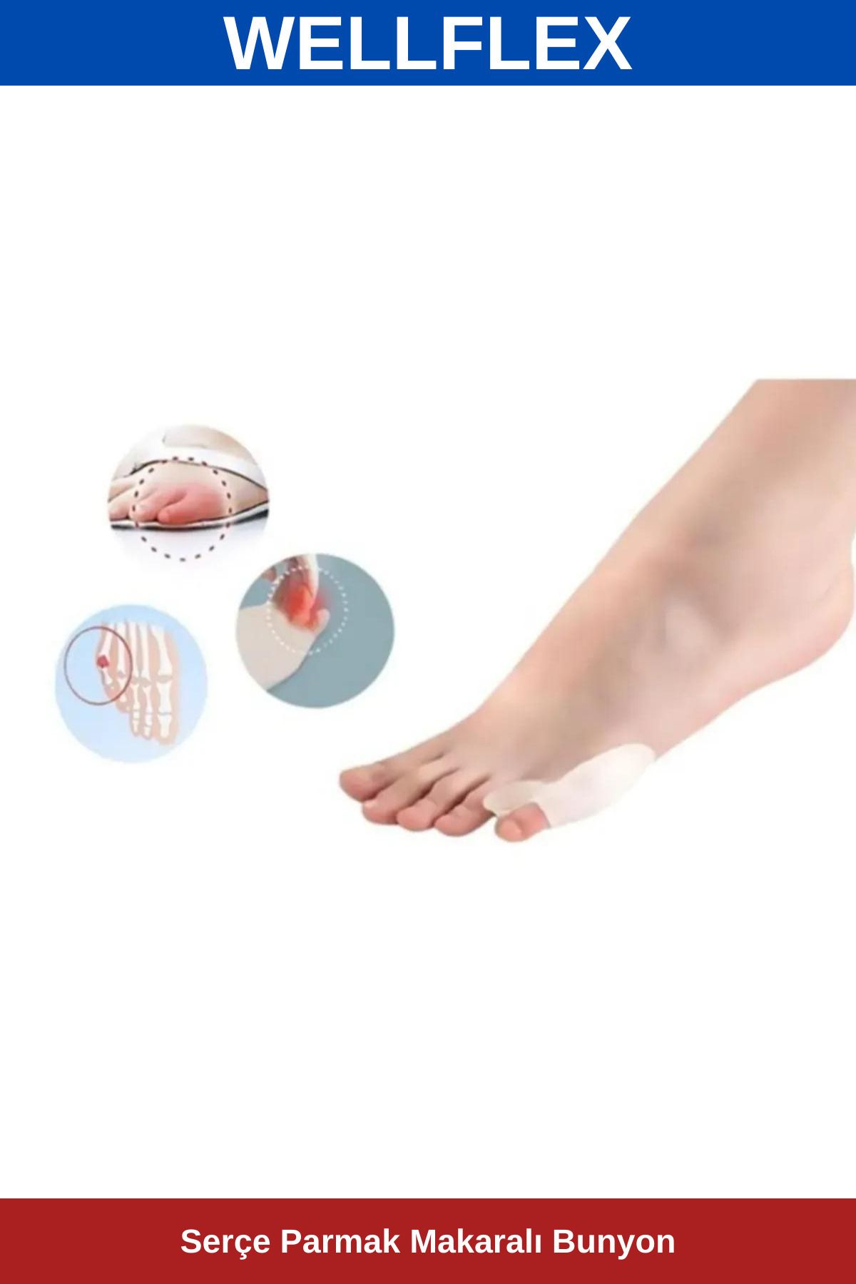 AboutThePerfect Serçe Parmak Makaralı, Çiftli, Rahat ve Destekli Ayak Sağlığı Ürünü