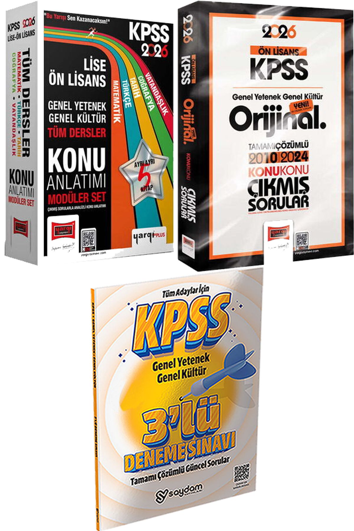 Yargı Yayınları 2026 KPSS Lise Ön Lisans Konu Modüler - Ön Lisans Orijinal 2010-2024 Konu Konu Çıkmış + 3lü Deneme