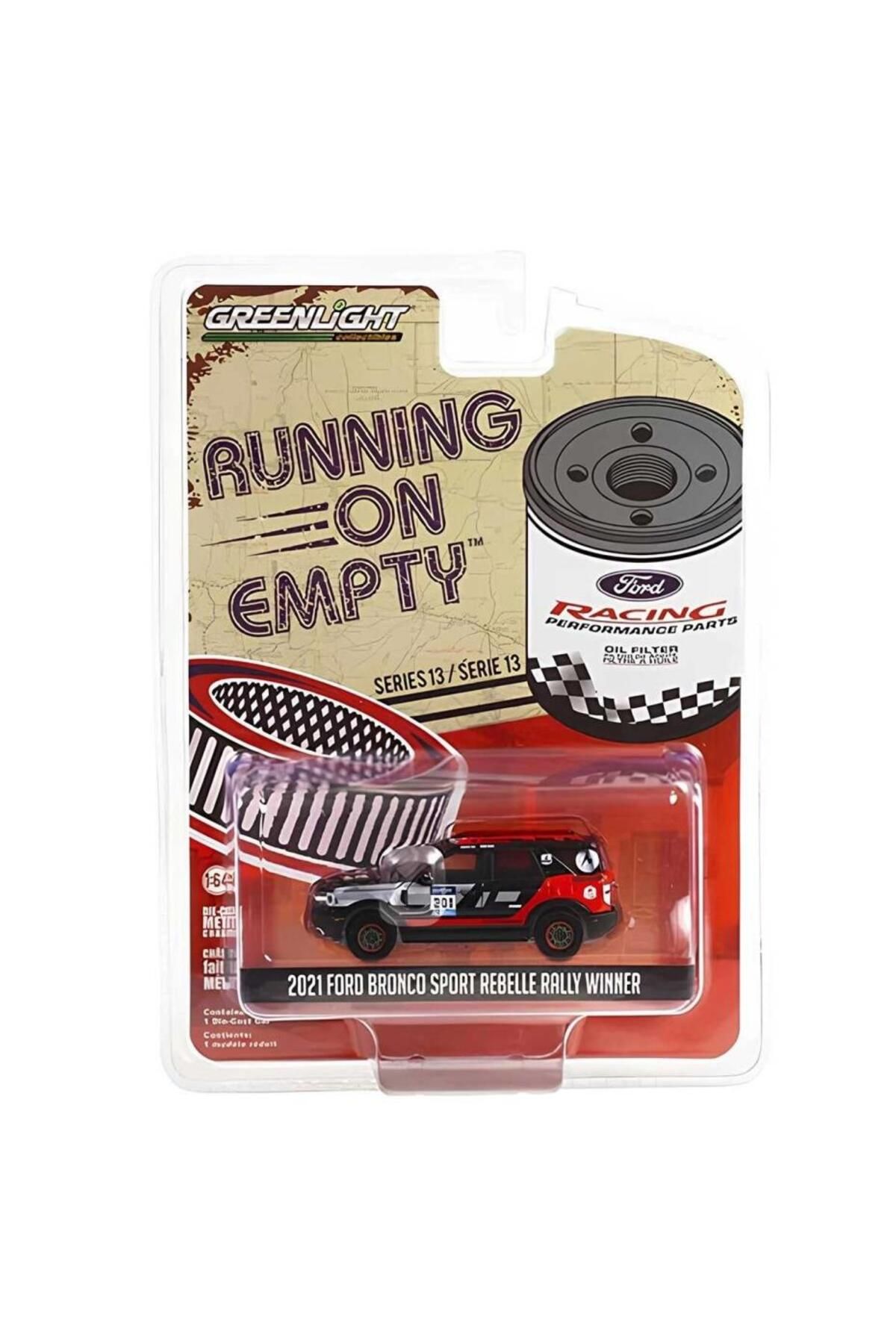 Greenlight 2021 Ford Sport Rebelle Rally Winner 1/64 Model Araba