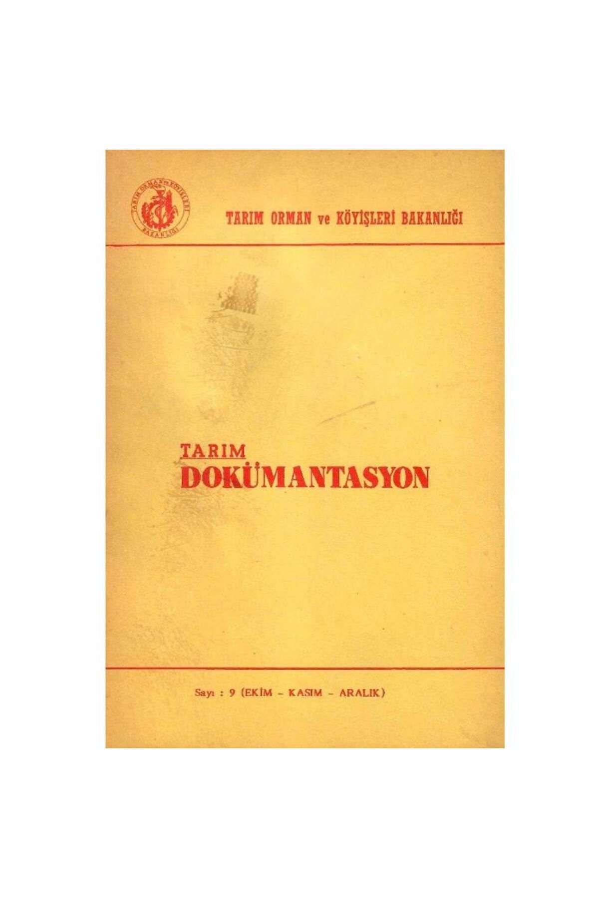 Türk Dil Kurumu Yayınları Tarım Dokümantasyon Bülteni (Sayı 9 - Ekim-Kasım-Aralık 1988 )