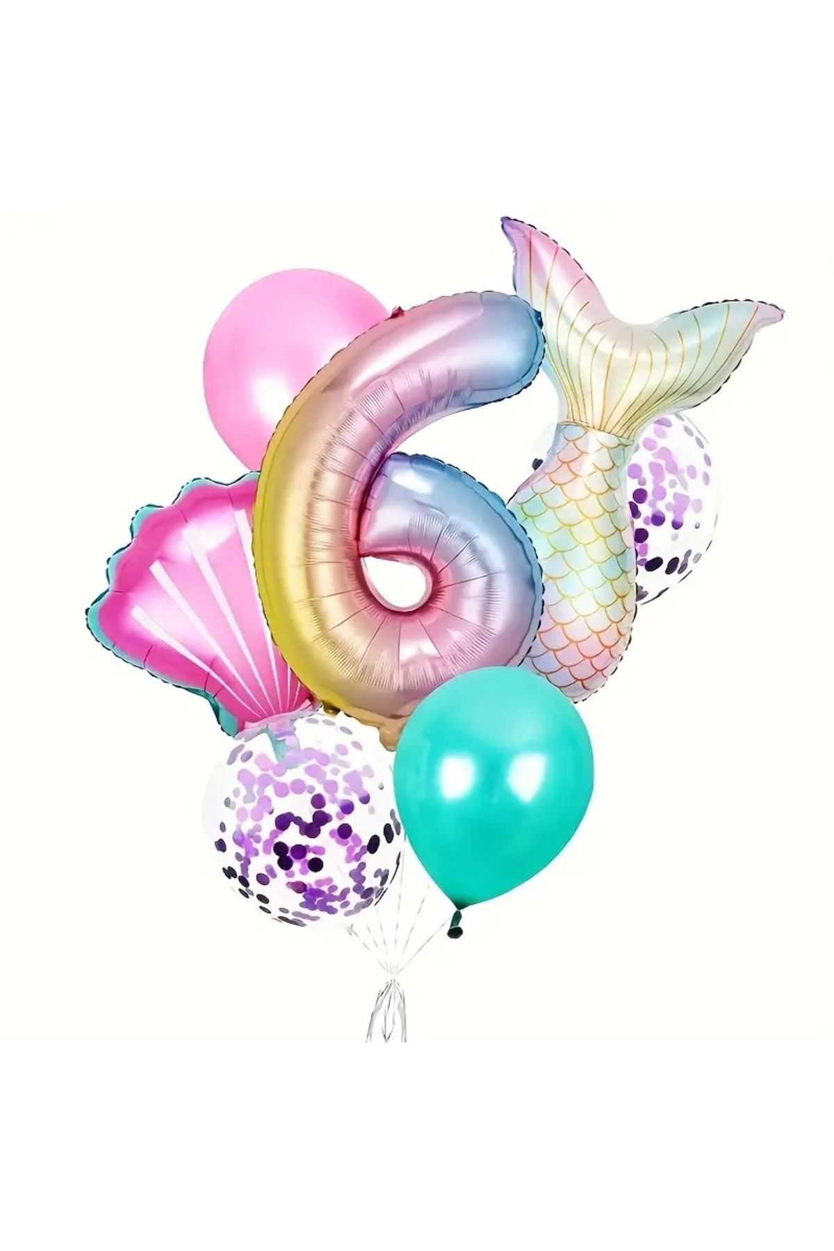 CANSIN DENİZ KIZI FOLYO BALON SETİ 6 YAŞ