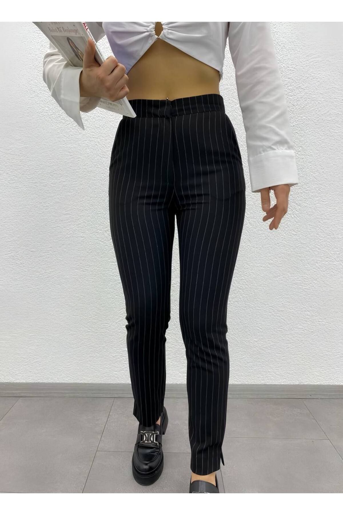 Sachistanbul Çizgili Klasik Dar Paça Pantolon