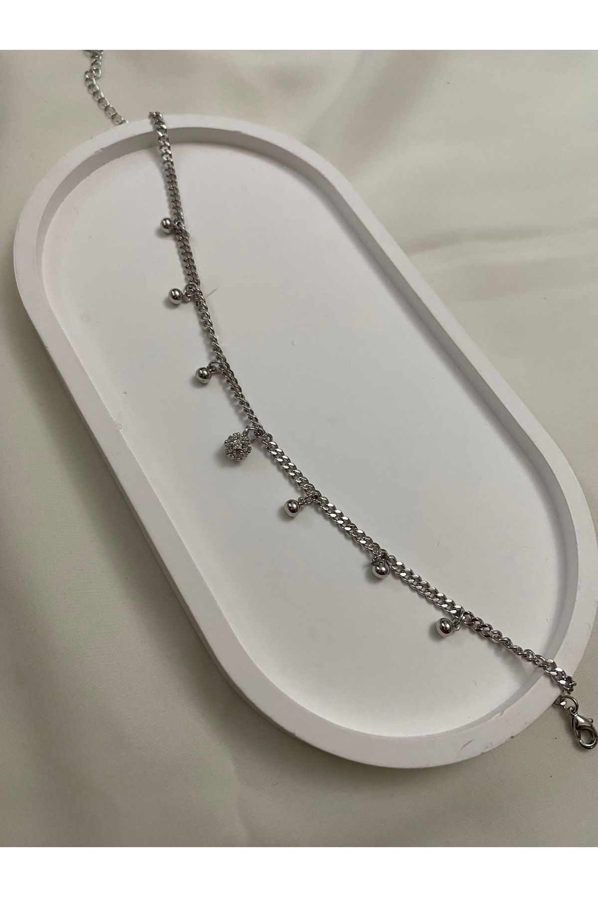 asem jewelry TOPLU SALLANTILI GÜMÜŞ RENK ÇELİK HALHAL