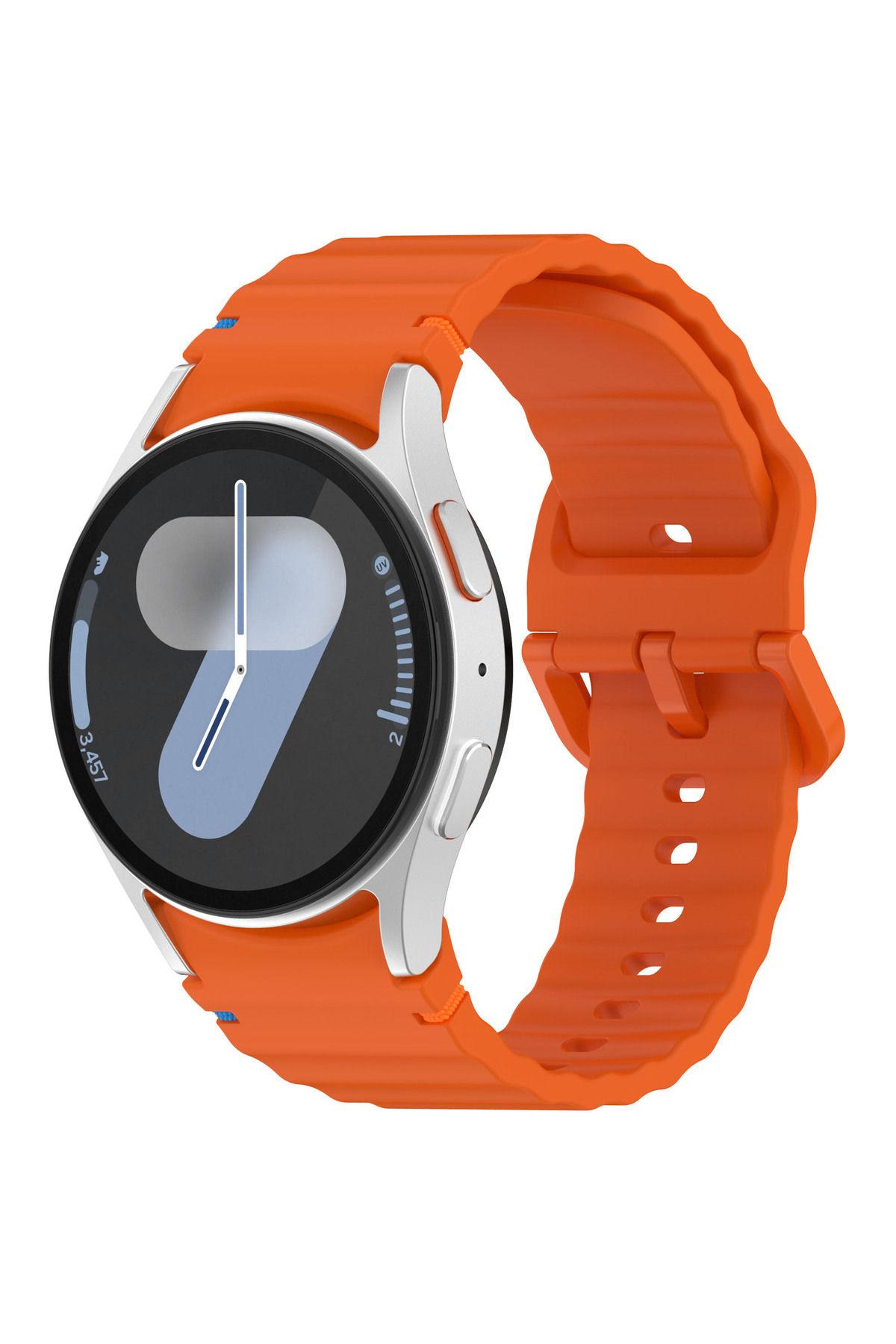redmud teknoloji Samsung Galaxy Watch 4 5 6 7 FE 40 40 44 Classic42 43 46 47mm İle Uyumlu Kavisli Spor Silikon Kordon