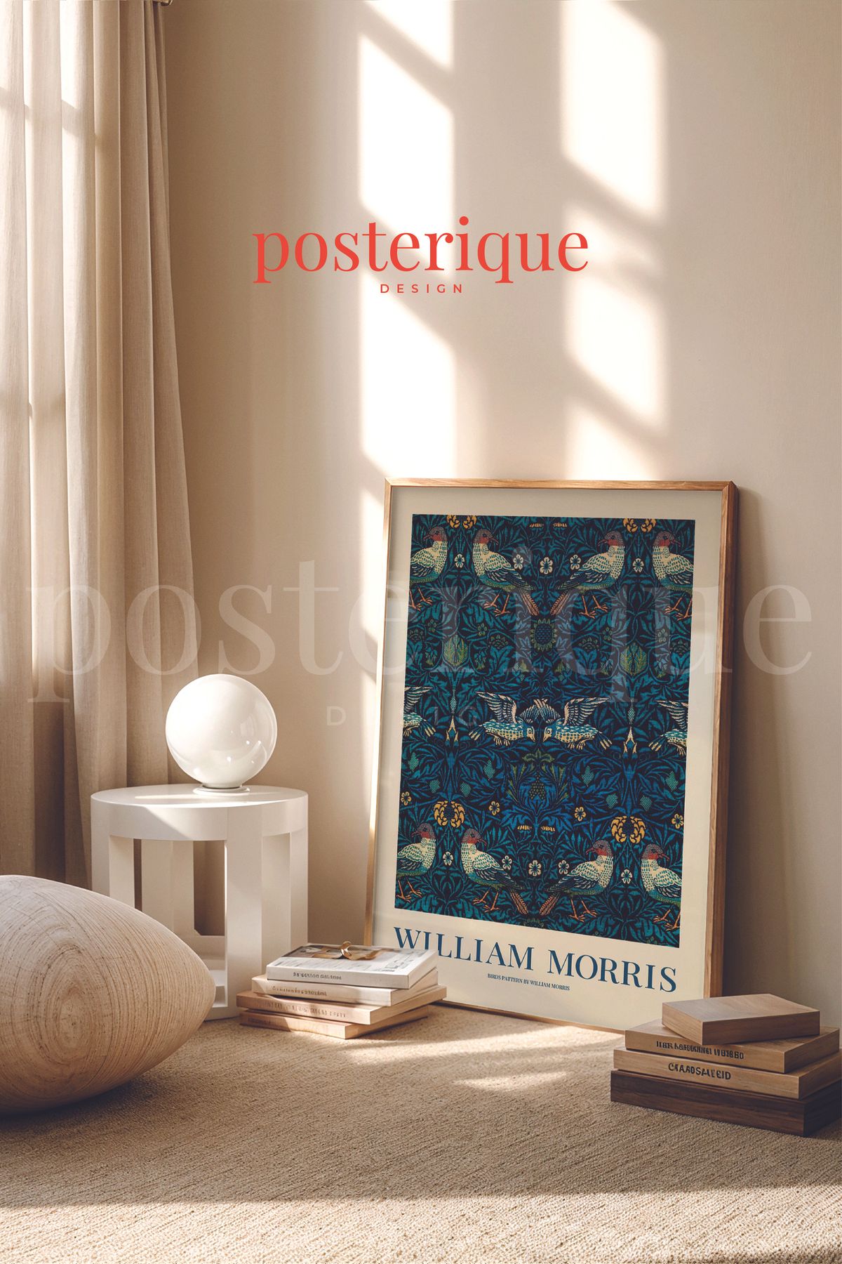 posterique William Morris Çerçevesiz Poster Modern Minimal Dekoratif Tablo
