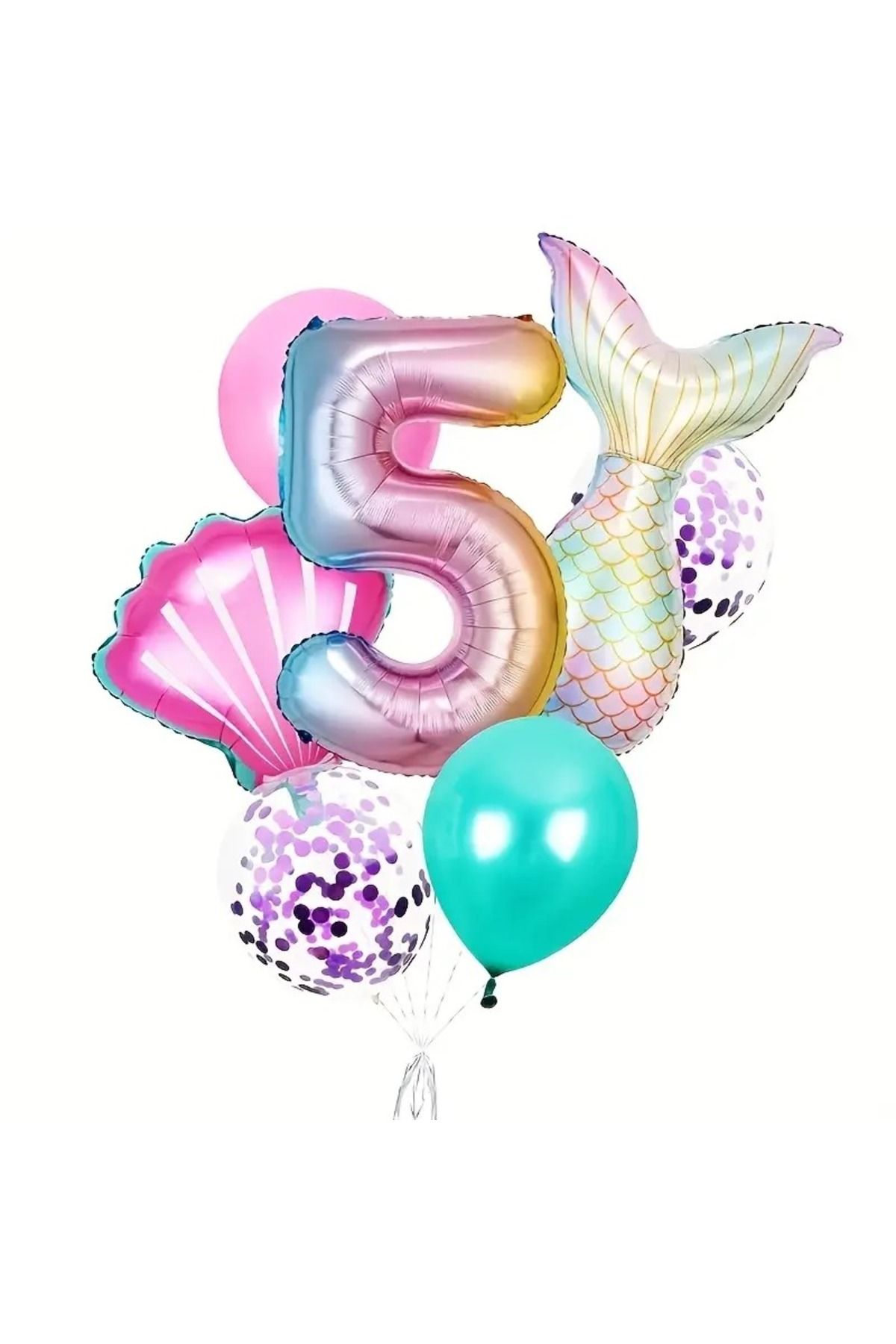 CANSIN DENZİ KIZI FOLYO BALON SETİ 5 YAŞ