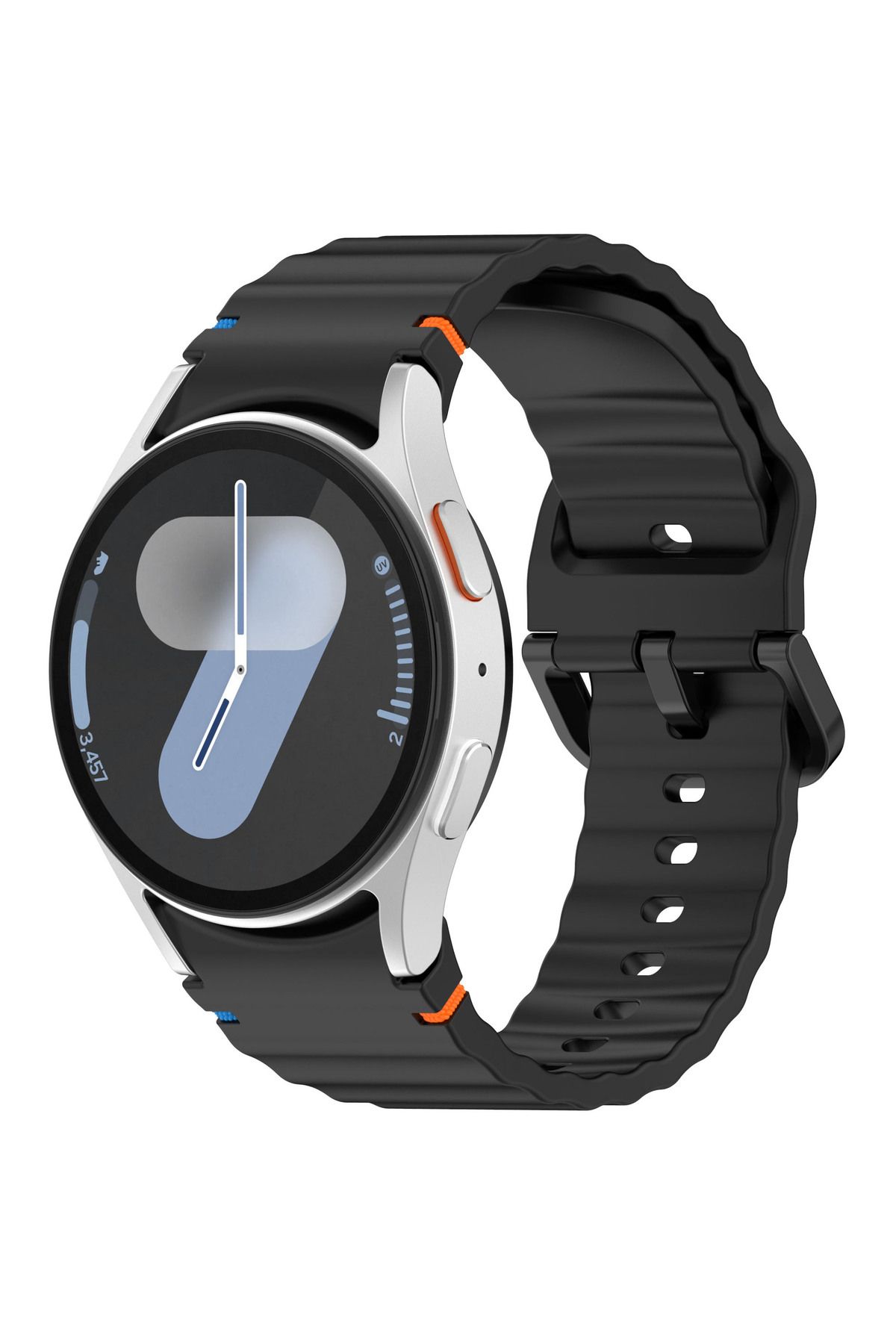redmud teknoloji Samsung Galaxy Watch 4 5 6 7 FE 40 40 44 Classic42 43 46 47mm İle Uyumlu Kavisli Spor Silikon Kordon