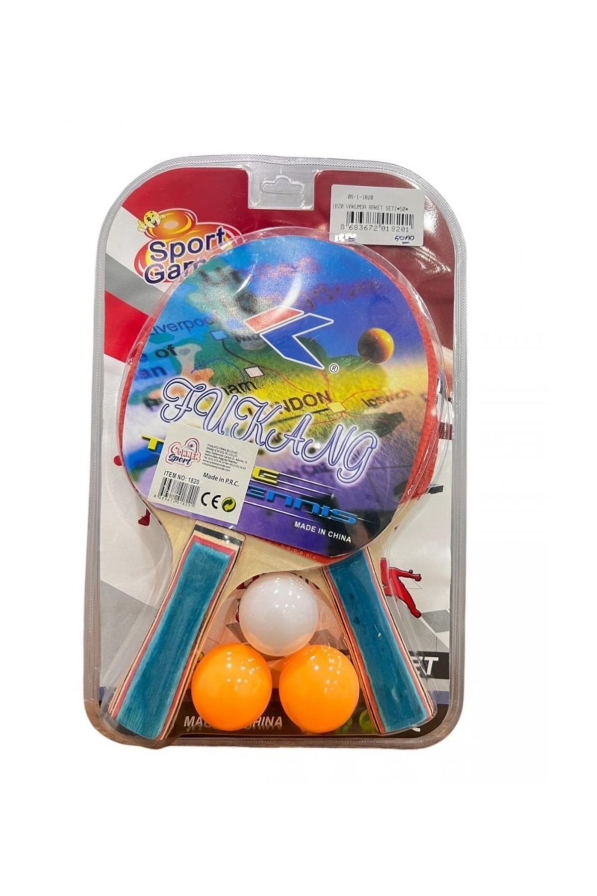 Shoplandu Masa Tenisi Seti - 2 Masa Tenisi Raketi + 3 Pinpon Topu