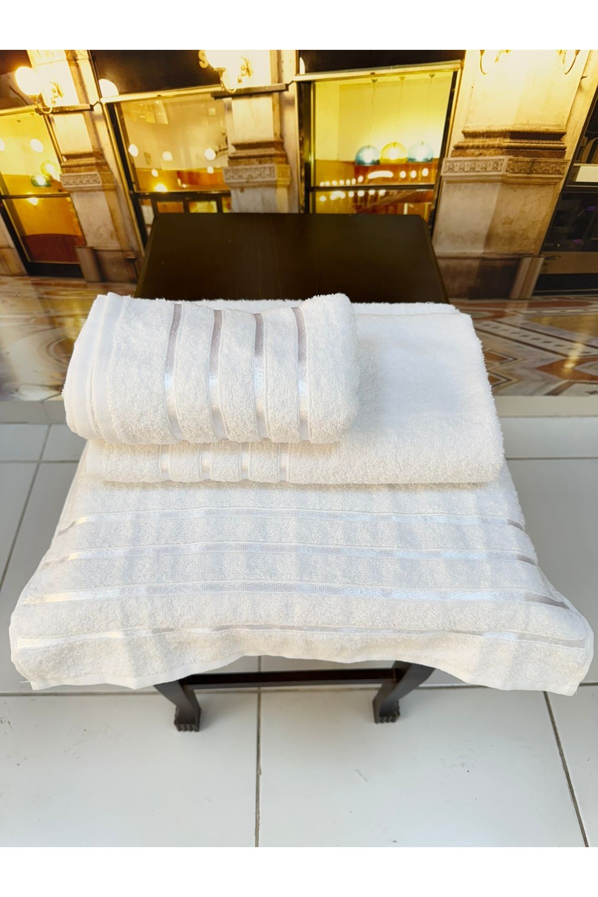 Artiva Home Collection %100 Pamuk Bukle 50x90 El Yüz ve 70x140 Banyo Havlu Seti