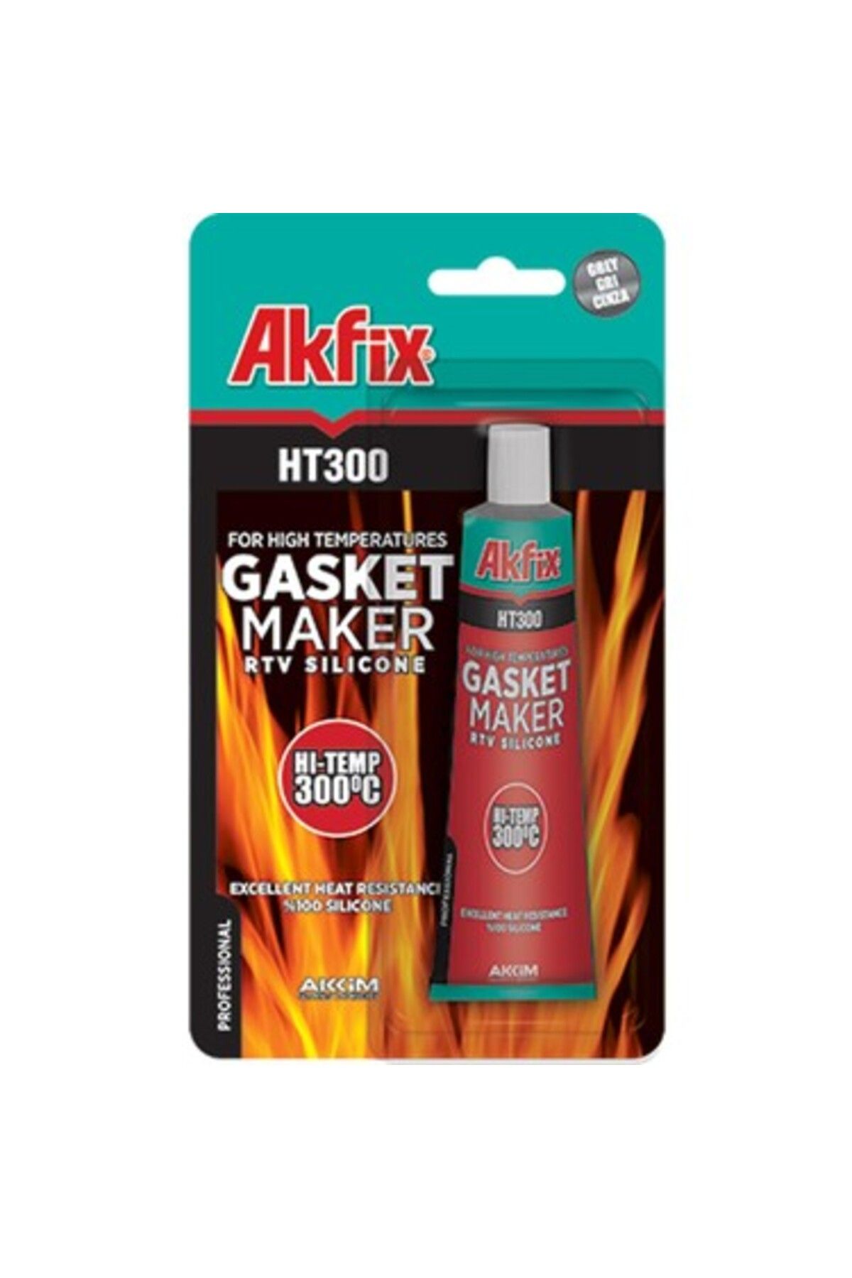 İklimStore AKFİX HT-300 SA-215 GASKET MAKER KIRMIZI SIVI CONTA YÜKSEK ISIYA DAYANIKLI 50ML (5131)