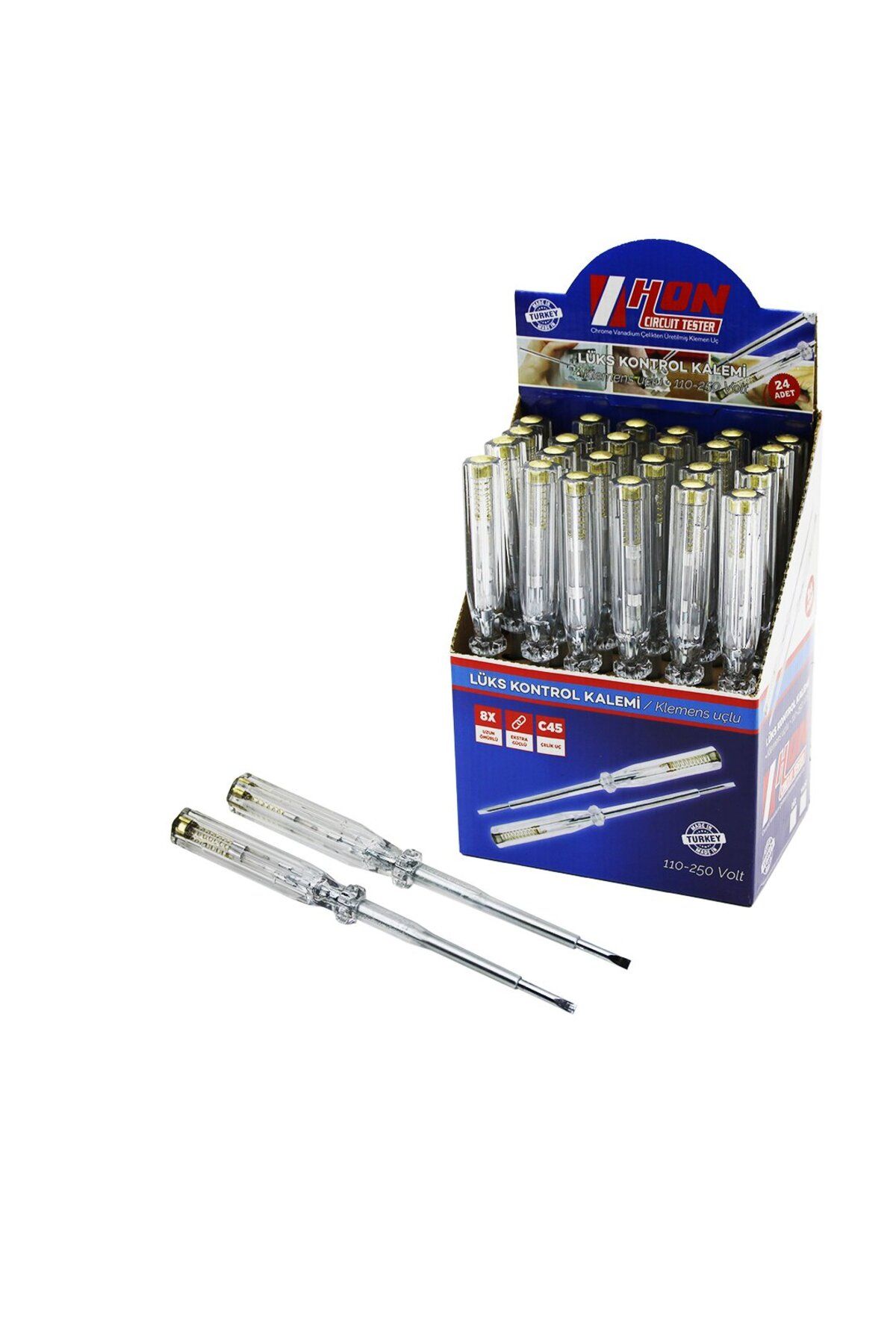 İklimStore KLASİK DÜZ LÜKS KONTROL KALEMİ KLEMENS UÇ= ÇELİK C45 (5131)