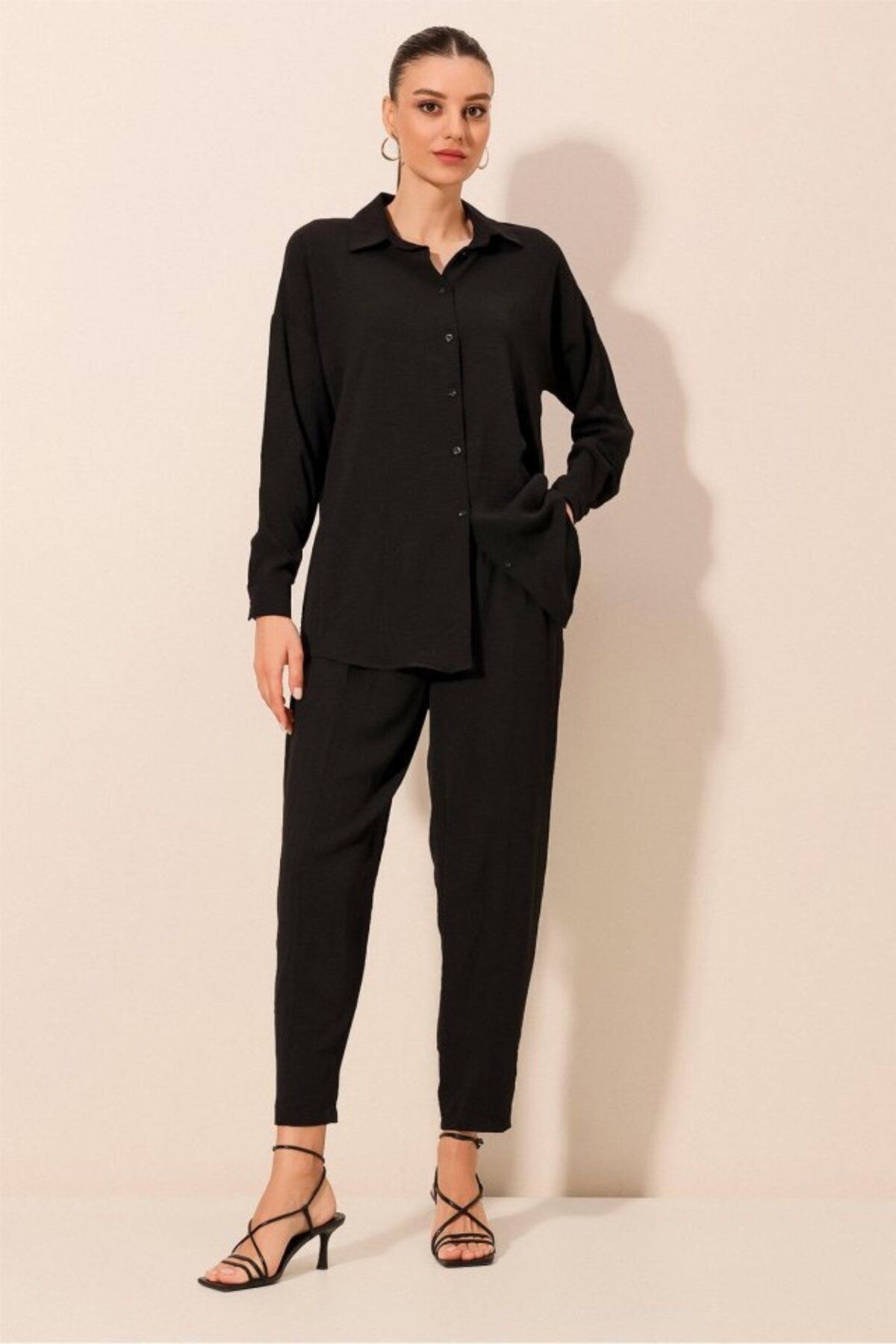 D&M Life Collection 6593 Oversize İkili Takım - Siyah
