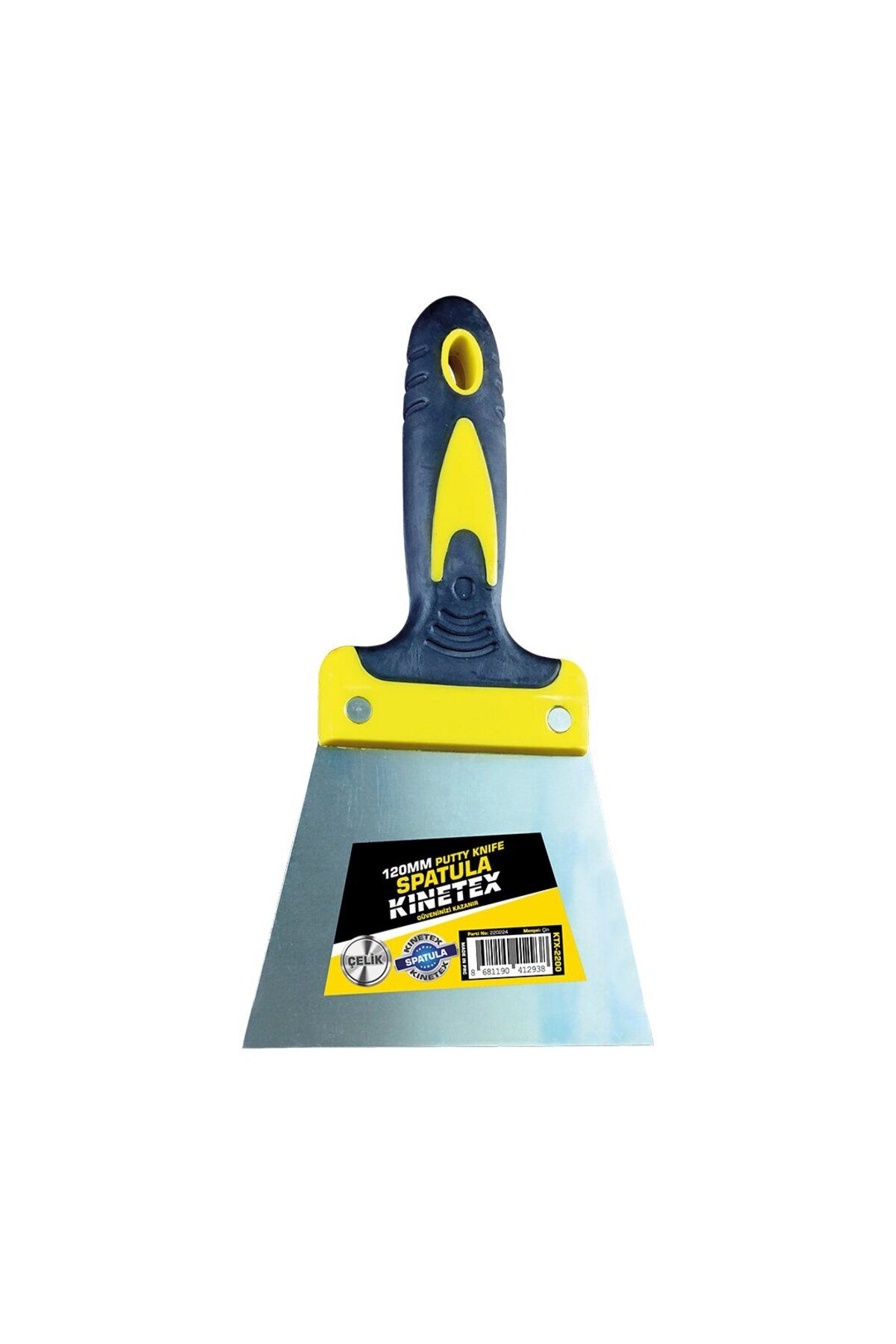 KutuluStore 120MM KAUÇUK SAPLI - ÇELİK BOYACI SPATULASI (5168)