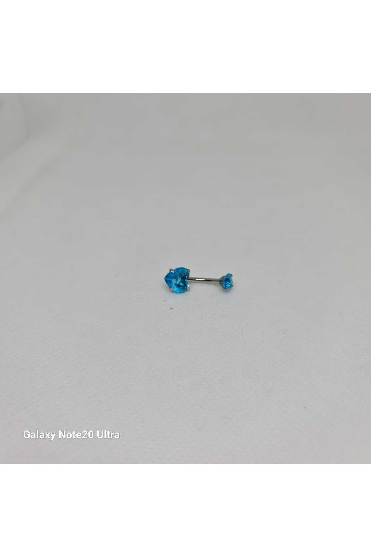 Store 316L Zirkon Taşlı Paslanmaz Çelik Göbek Piercing