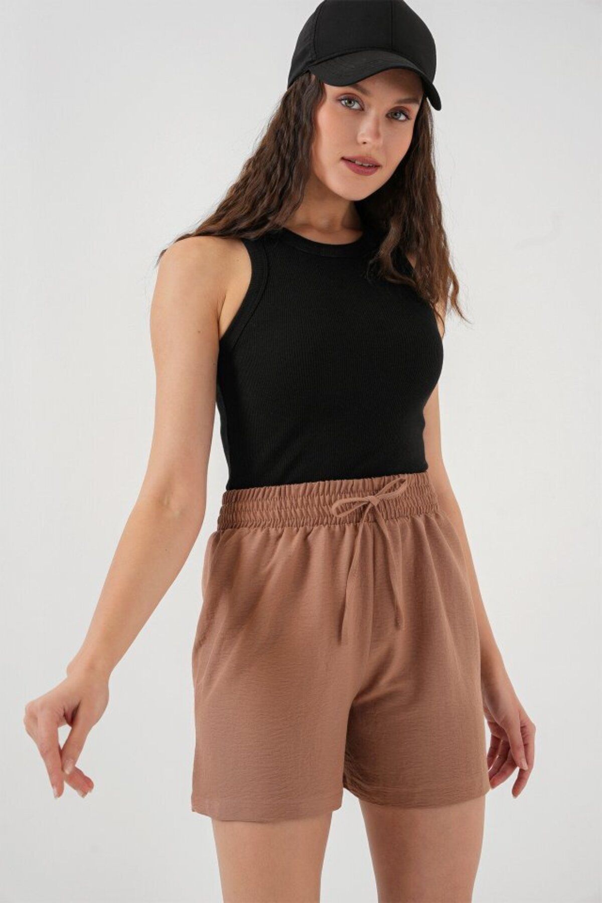 D&M Life Collection Rahat Kalıp Şort 5327 - Camel