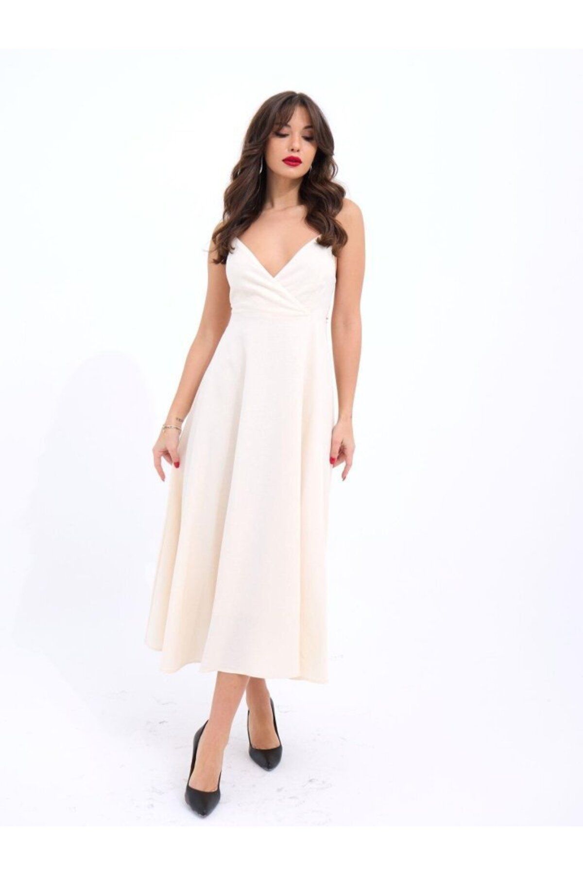 D&M Life Collection 7073 ELBİSE-BEJ