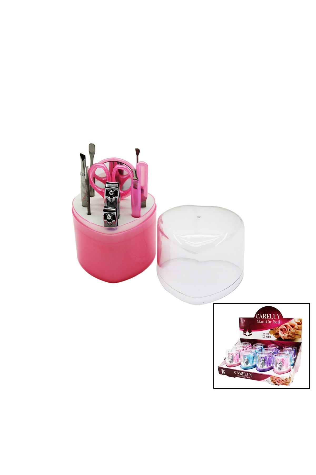 İklimStore 10 PARÇA MANİKÜR SETİ KALPLİ PLASTİK KUTULU (5131)