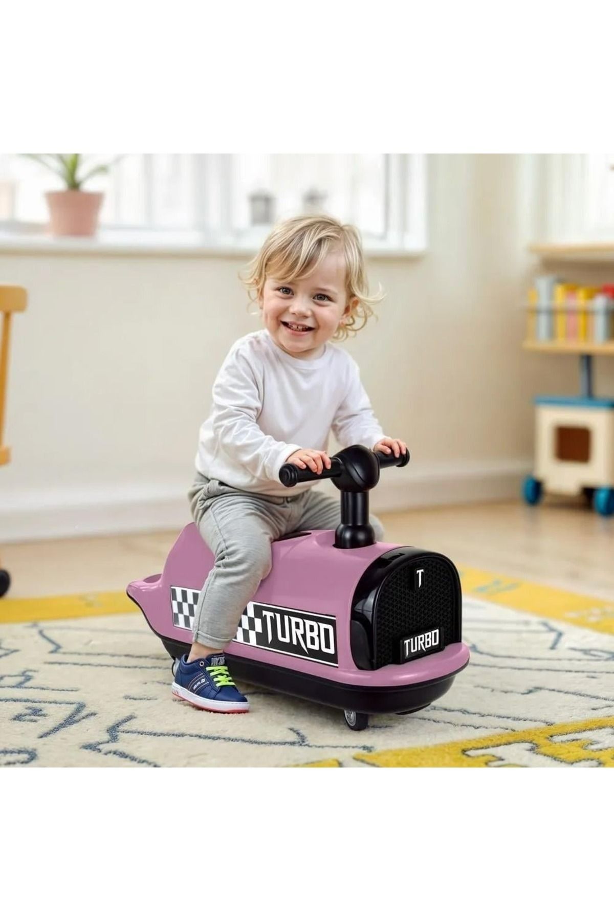 JOYFUL CHİLD İlk Arabam Turbo Bingit Araba Sesli Müzikli PEMBE