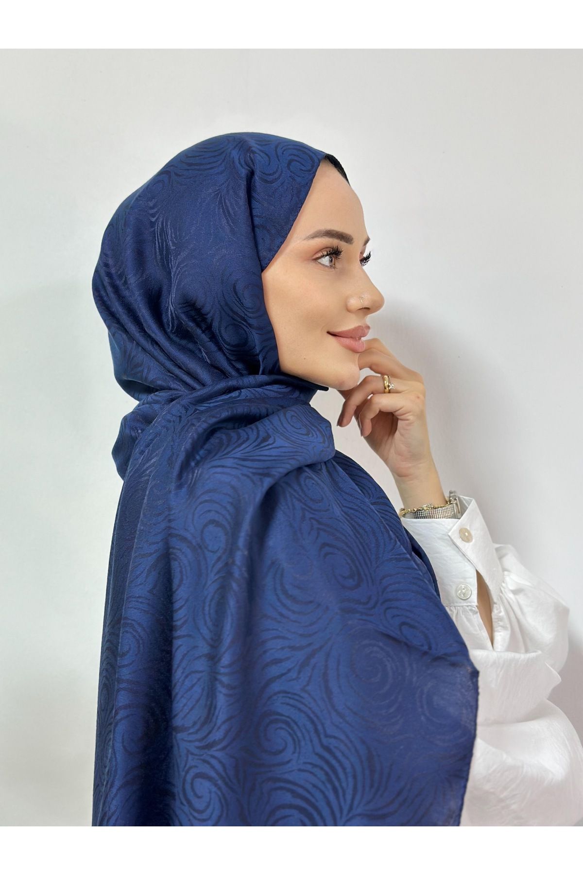 Pull Scarfs Shine İsabella Desen - Lacivert