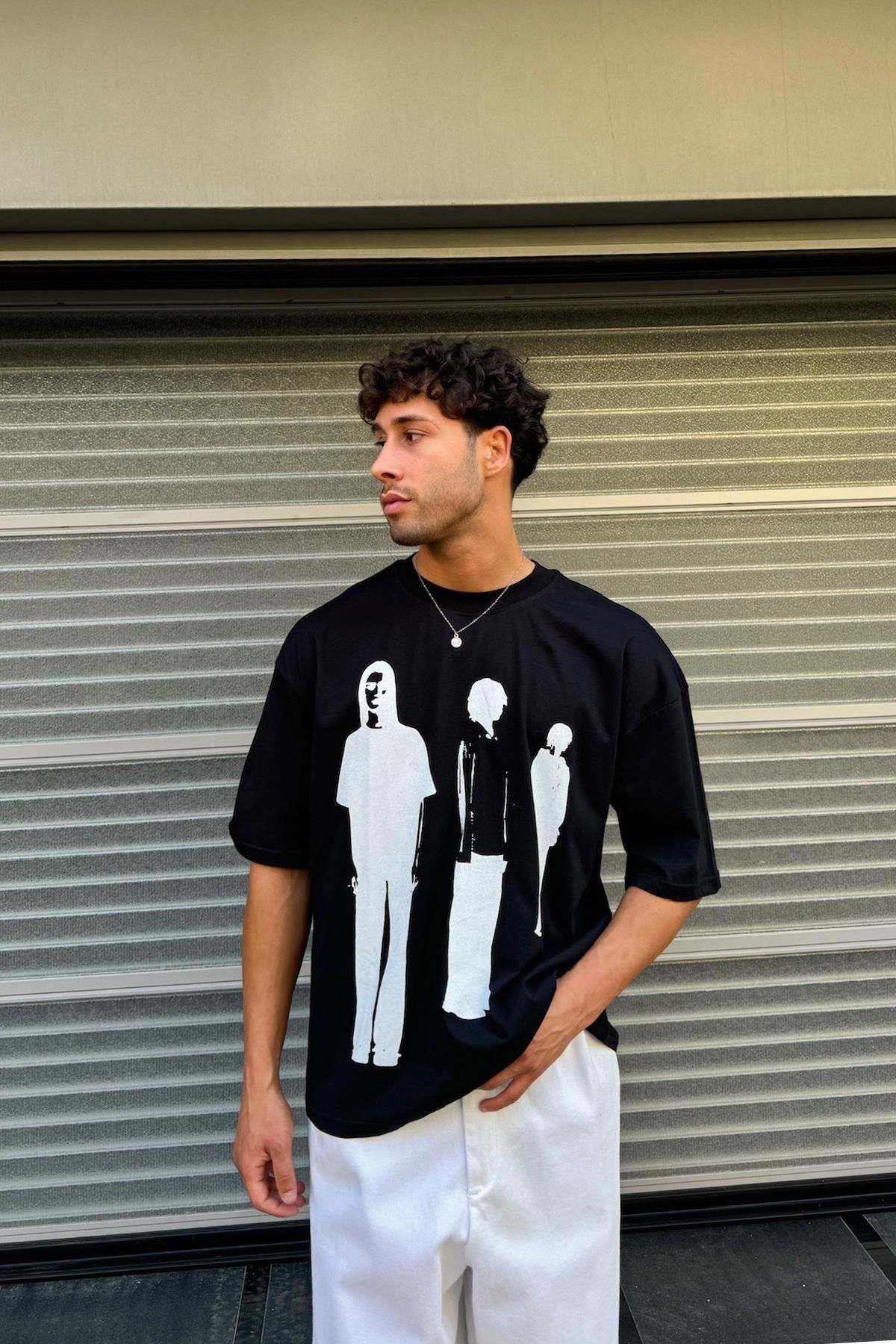 Flaw Wear Humans Baskılı Oversize Tişört