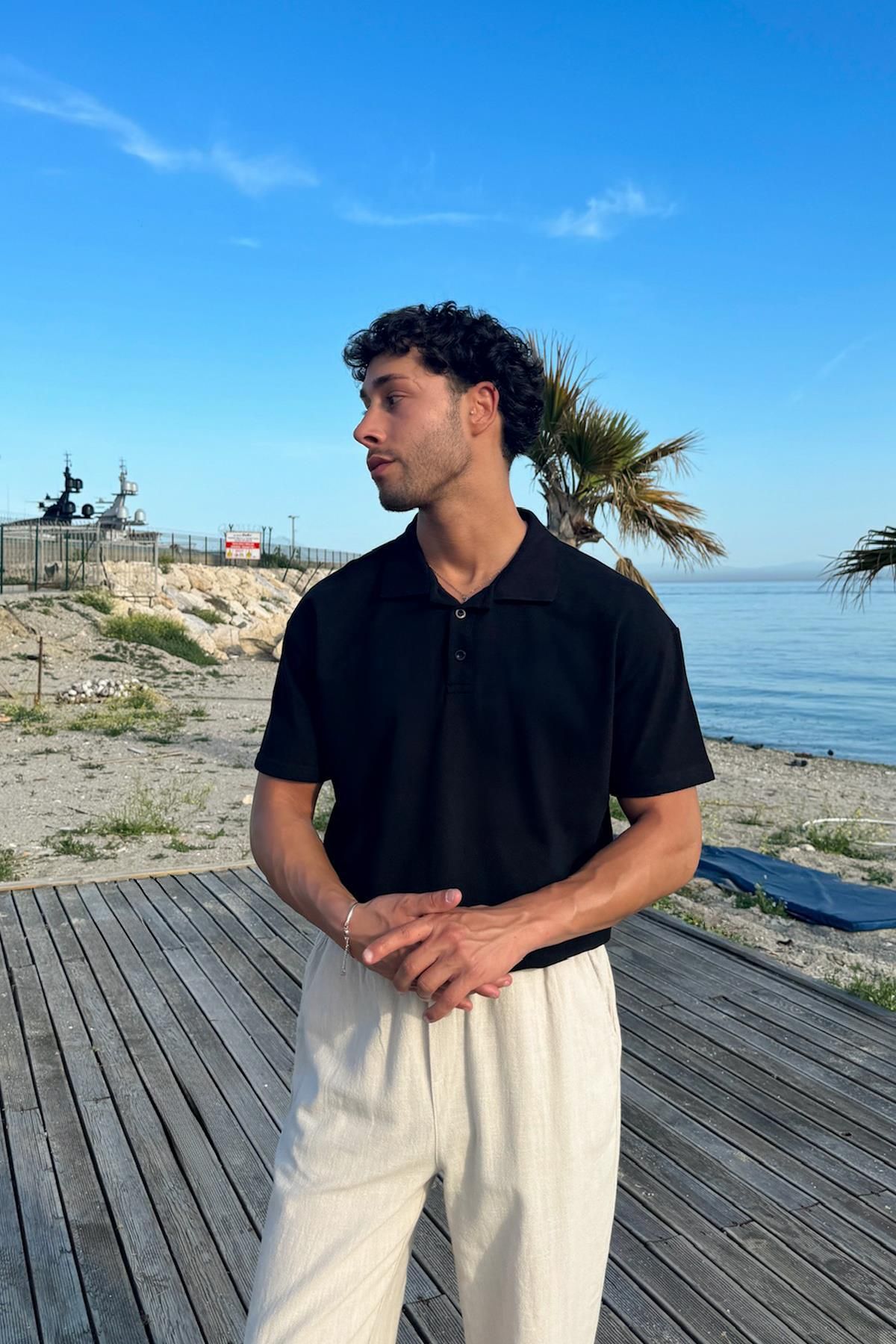 Flaw Wear Basic Polo Yaka Tişört
