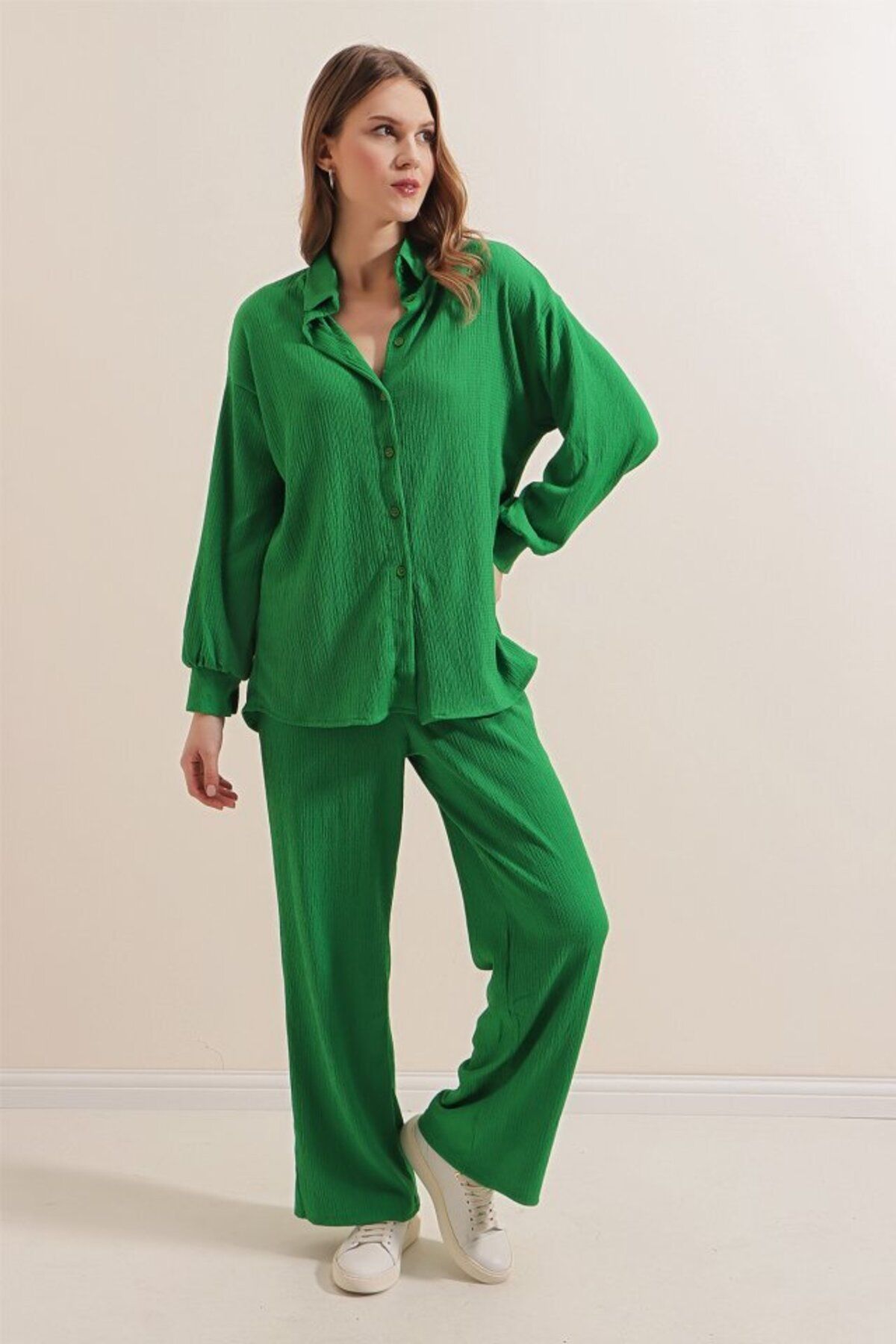 D&M Life Collection 5858 Örme İkili Takım - Yeşil - 42 - Yeşil