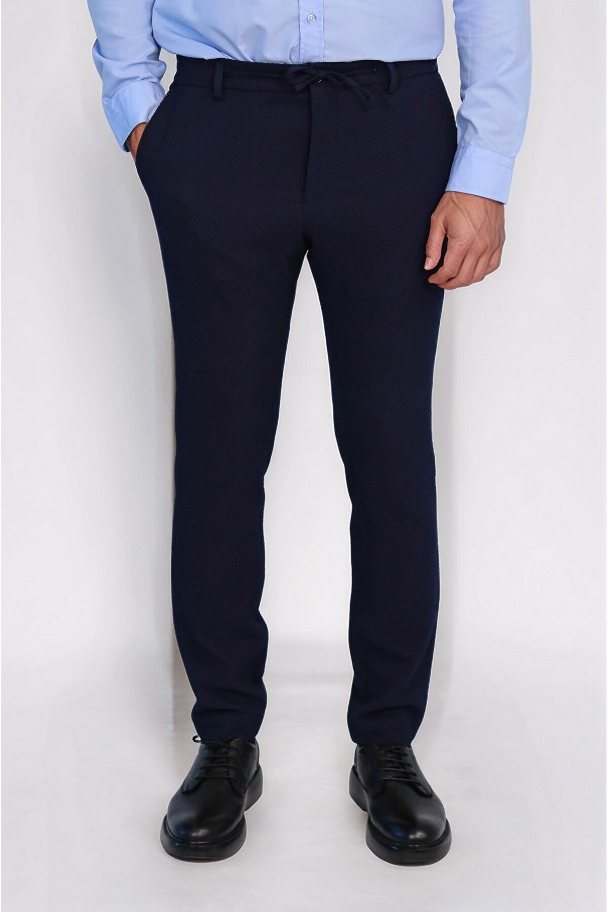 Velvarde JOGGER KENDİNDEN KOMPLE KEMERLİ TEK PANTOLON LACİ