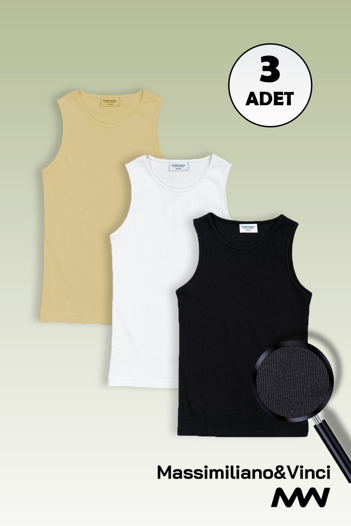 Massimiliano&Vinci Erkek Halter Yaka Fitness Sportwear Fitilli Kolsuz Tişört Atlet TANK TOP