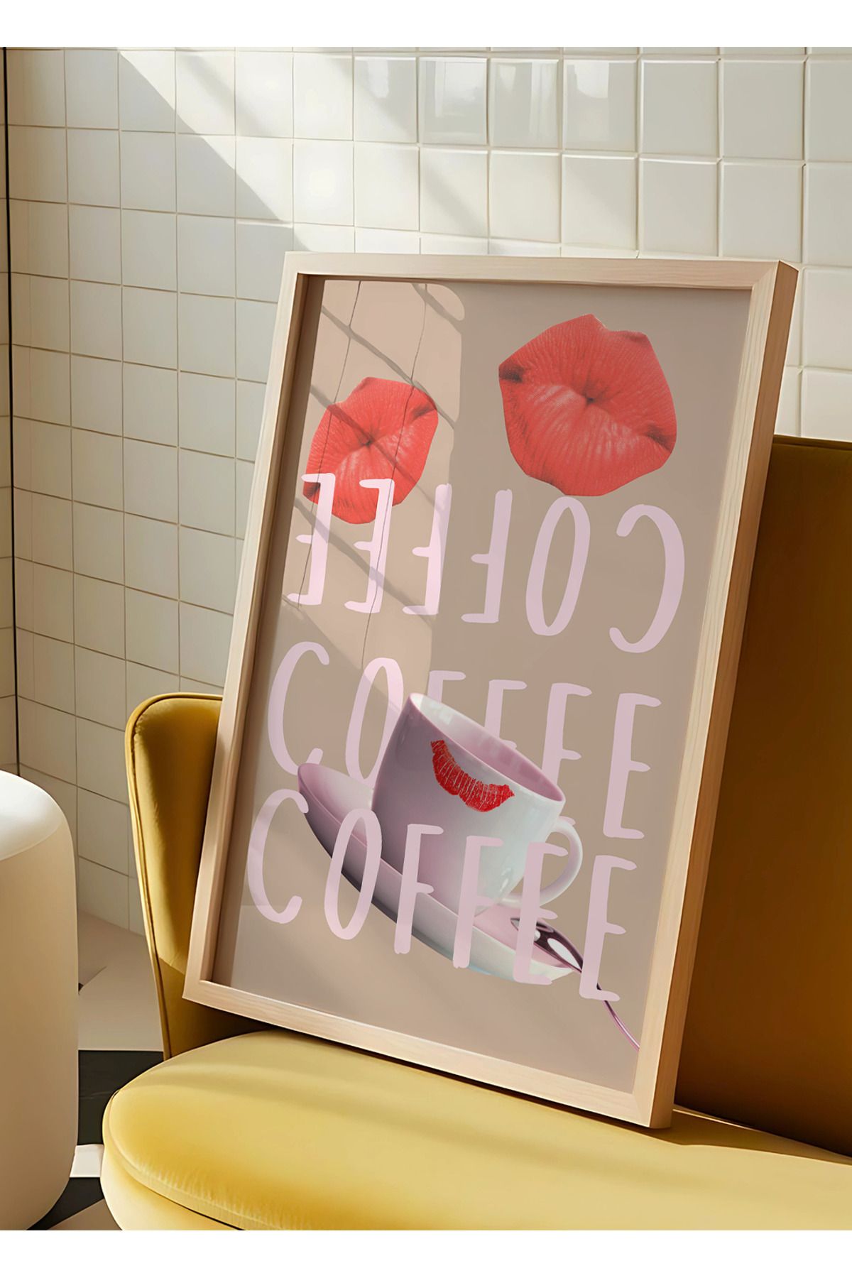 DES VU PRINT Kahve Temalı Çerçevesiz Poster, Kahve Köşesi Mutfak Posteri