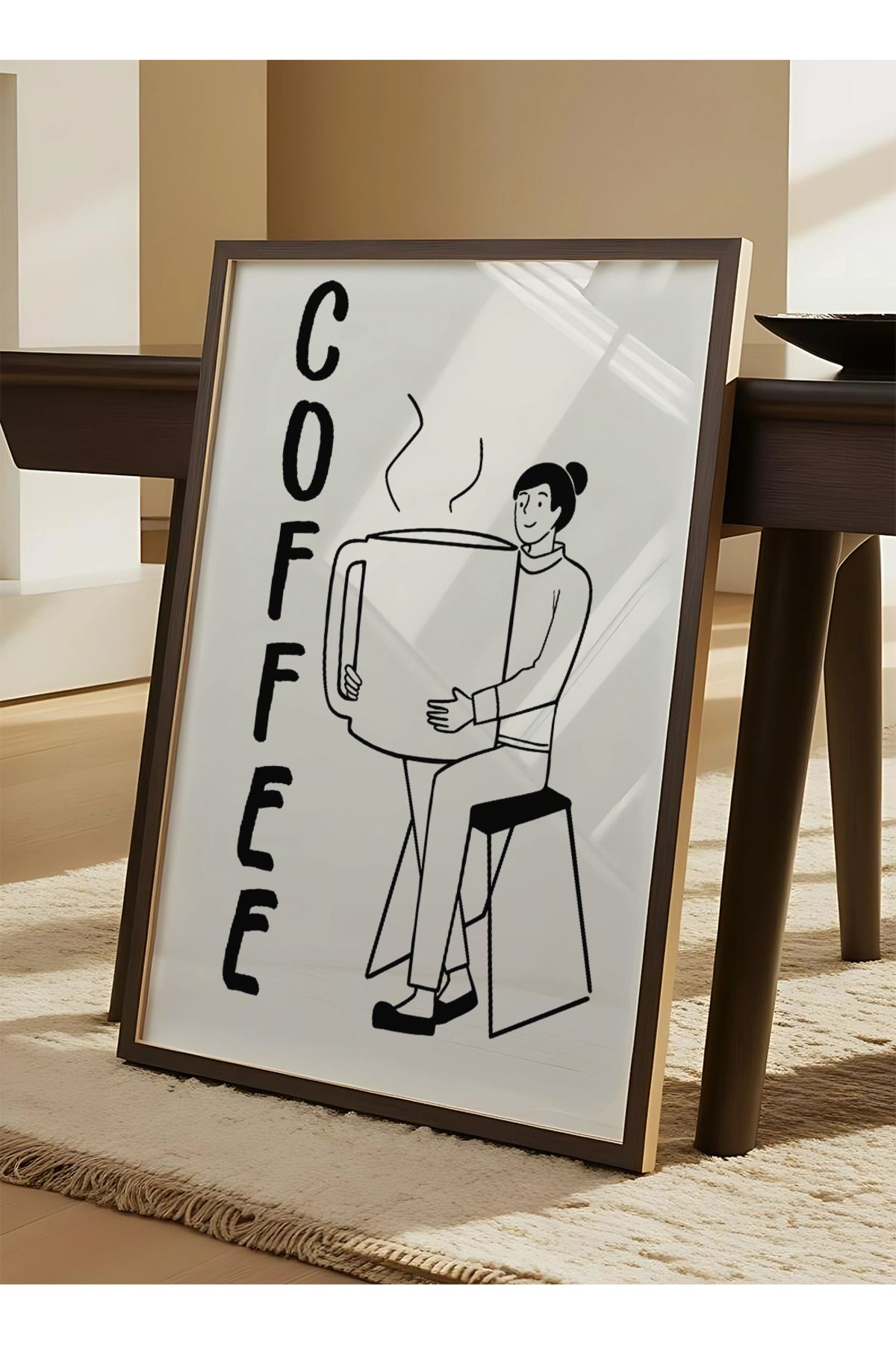 DES VU PRINT Kahve Temalı Çerçevesiz Poster, Kahve Köşesi Mutfak Posteri