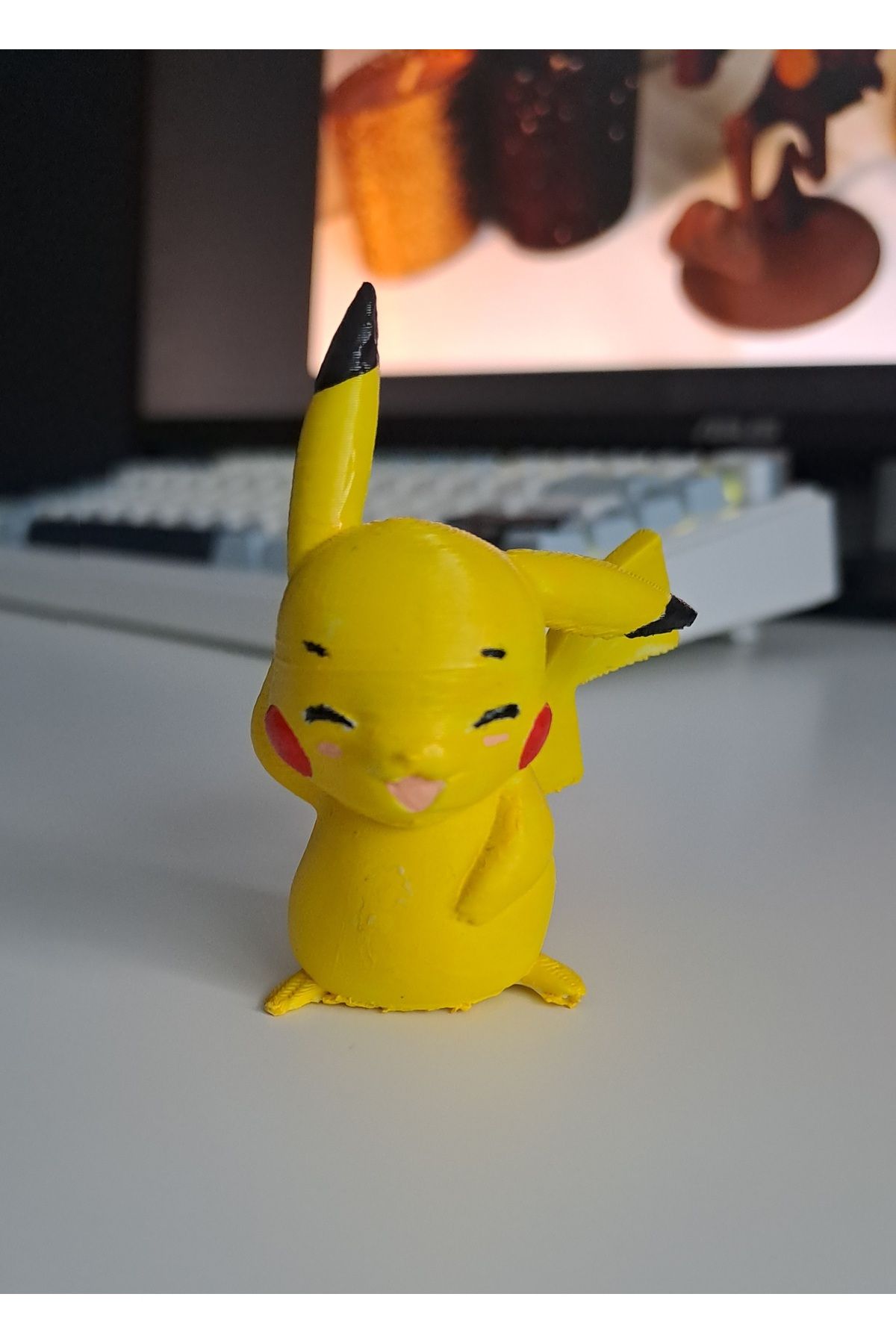 Gonulella Pikachu 3D Figür Mini Figür Pikachu Pokemon Figürü 5 Cm