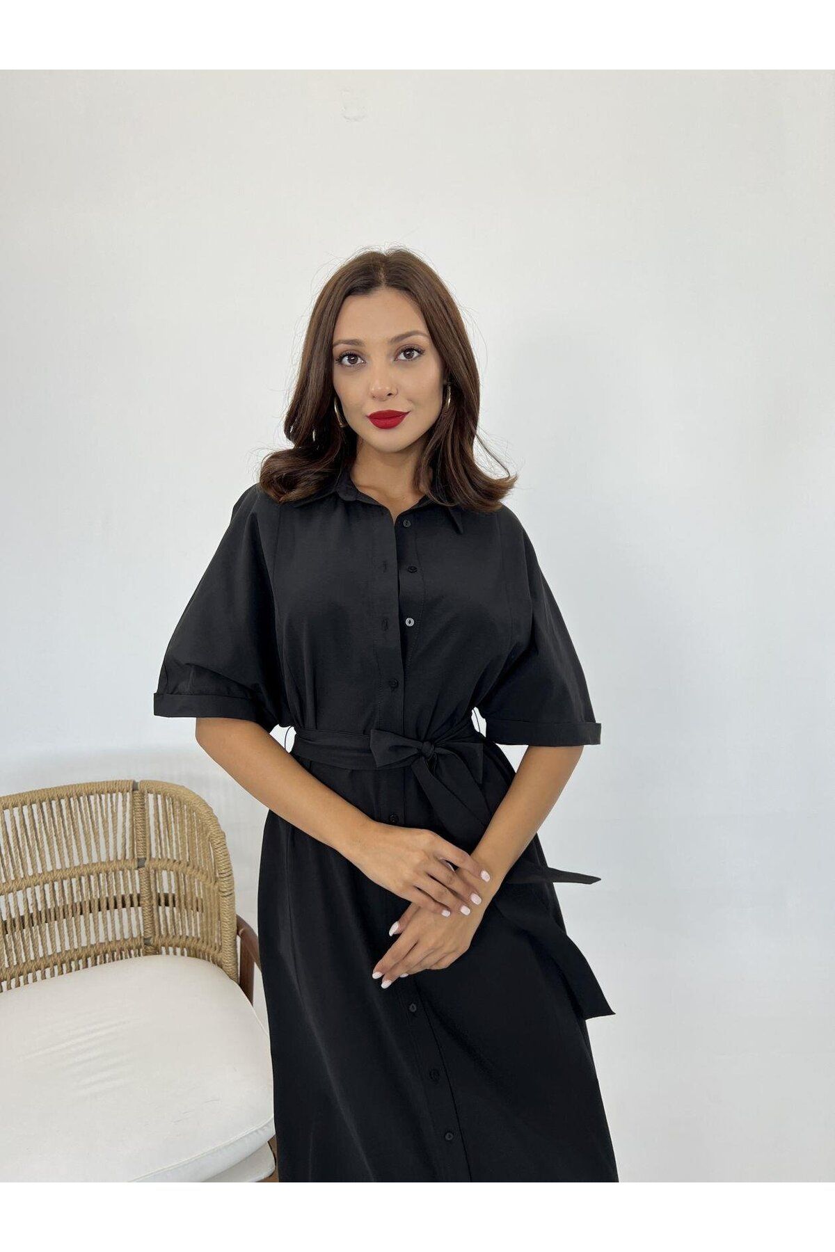 D&M Life Collection 5318 ELBİSE-SİYAH - L - Siyah
