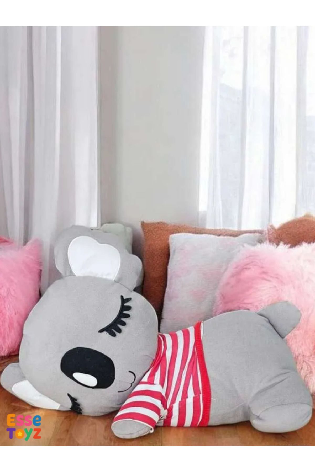 Kids Toyzz 65 cm Yatık Uykucu Koala Peluş Oyuncak – Yumuşak ve Sevimli Uyku Arkadaşı