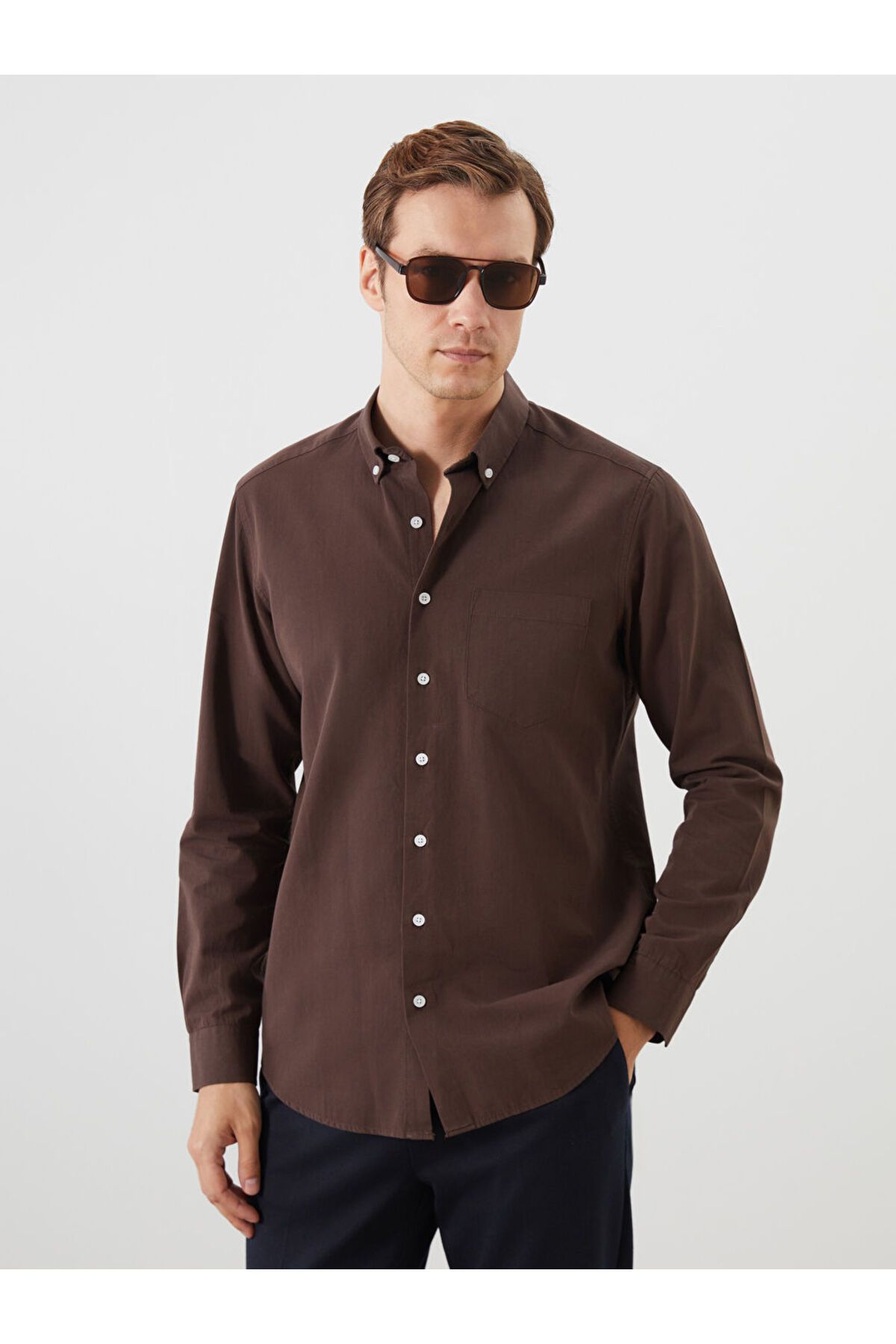 LC Waikiki Regular Fit Uzun Kollu Poplin Erkek Gömlek