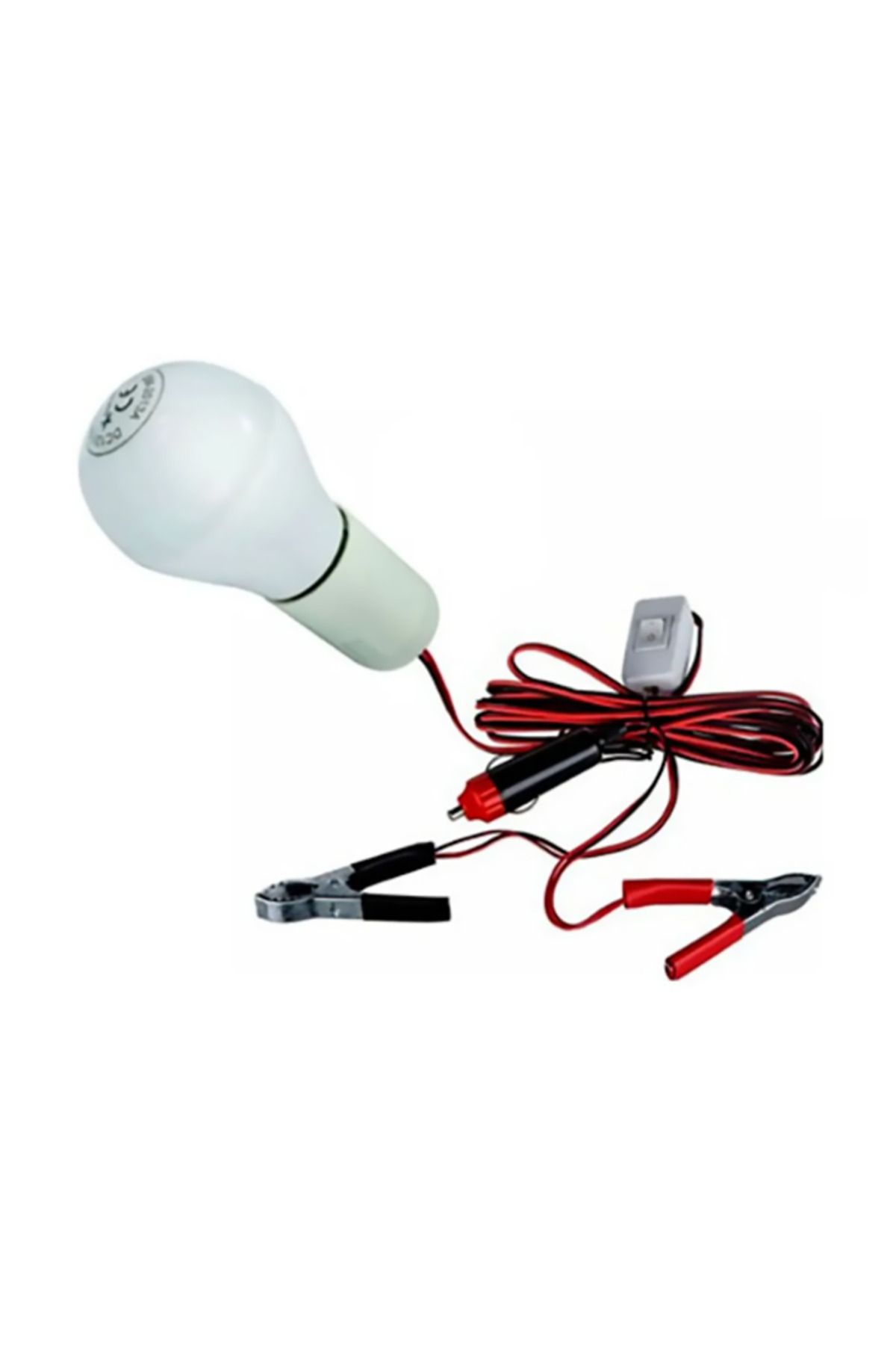 KANDİLLER 12 Volt Çok Amaçlı Oto Seyyar Lamba Kıskaçlı Akü Kutub Başı Baglantılı