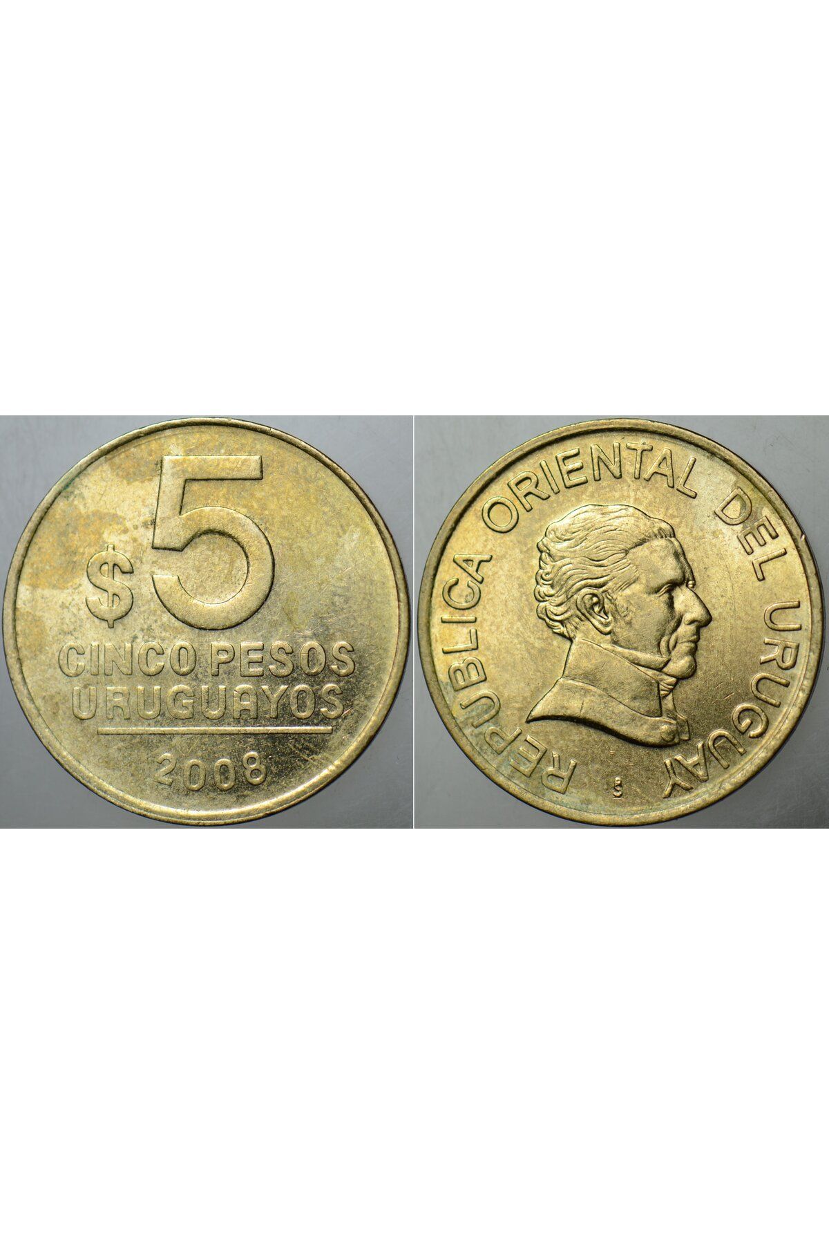 Banknoting URUGUAY 5 PESO 2008.
