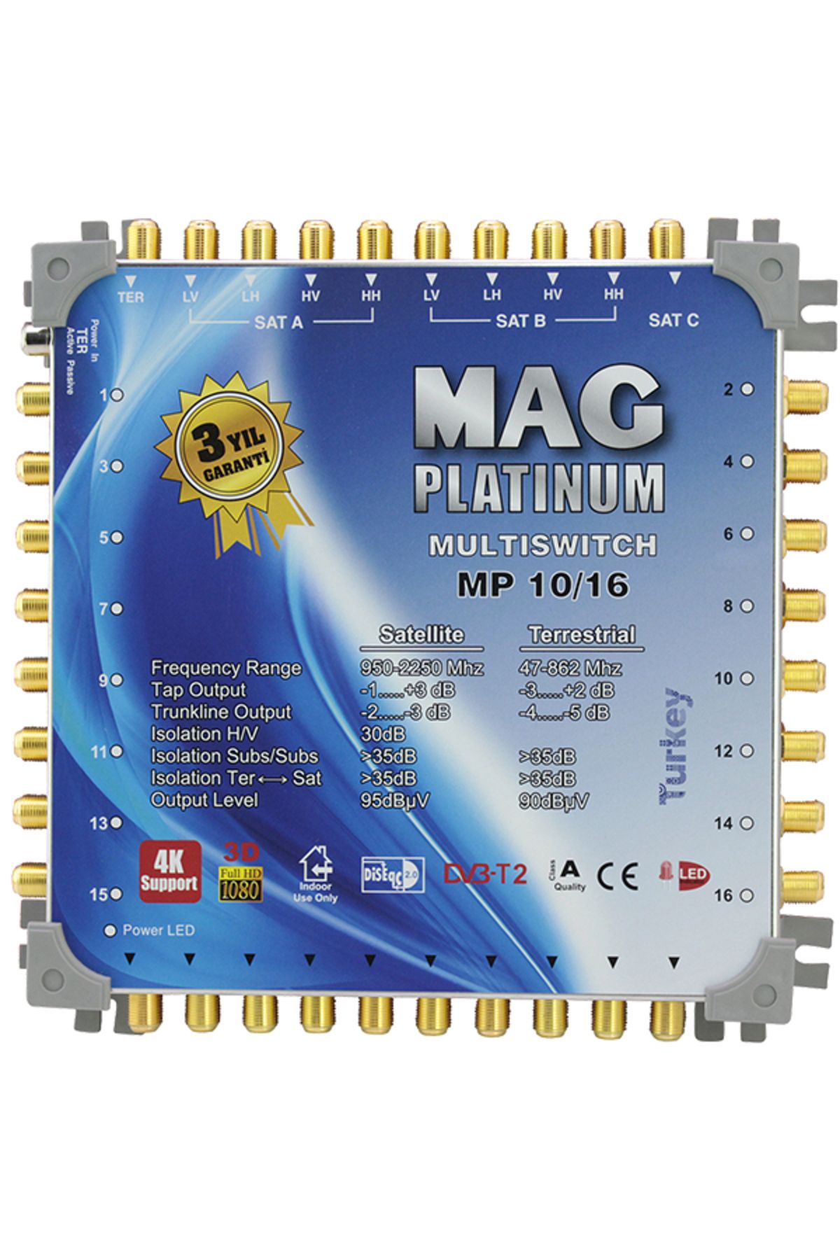 Lokal Marketing 10*16 KASKATLI UYDU SANTRALİ MAG PLATINUM (4767) - LKM2331-4039