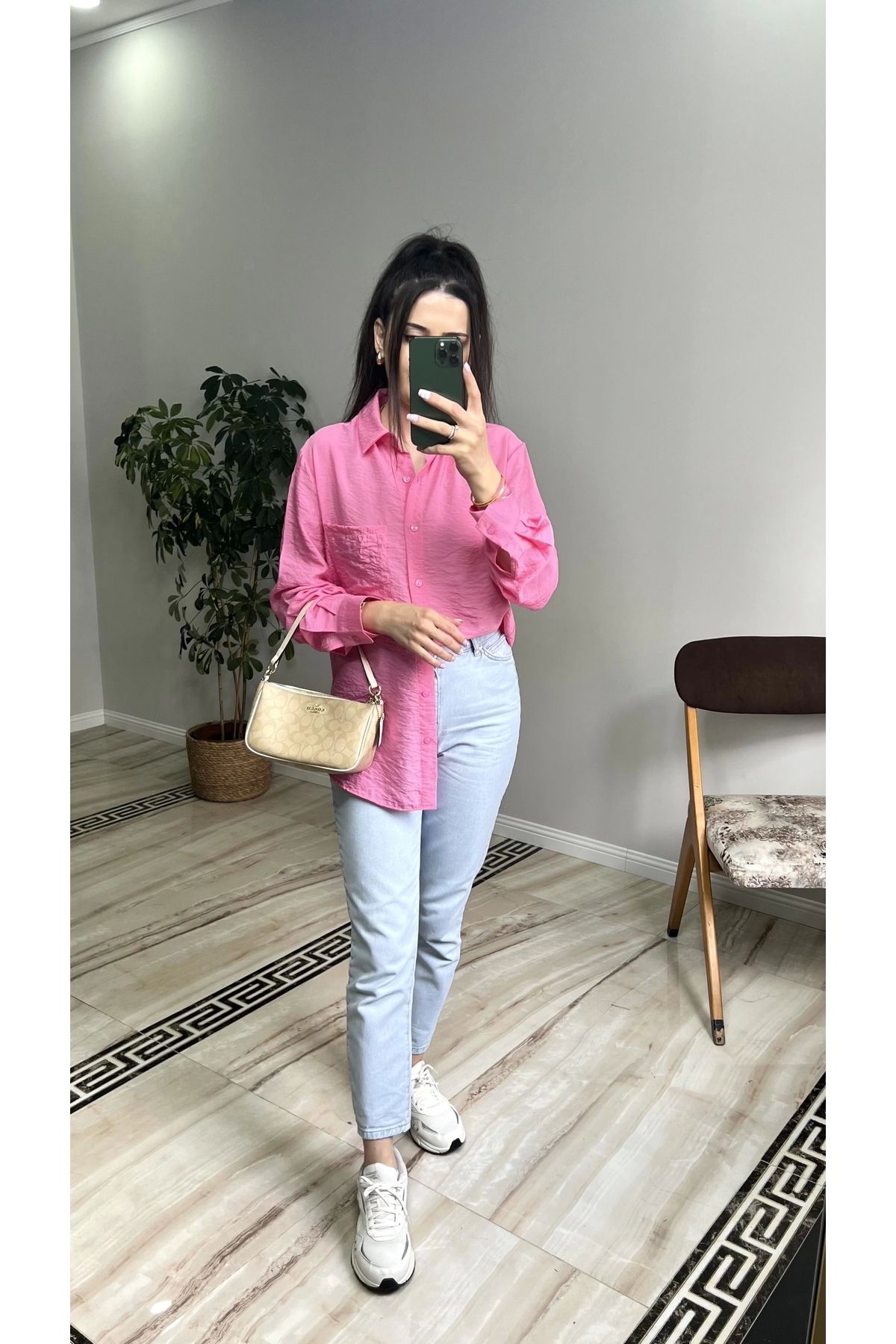 ZEAL Oversize Tiril Gömlek